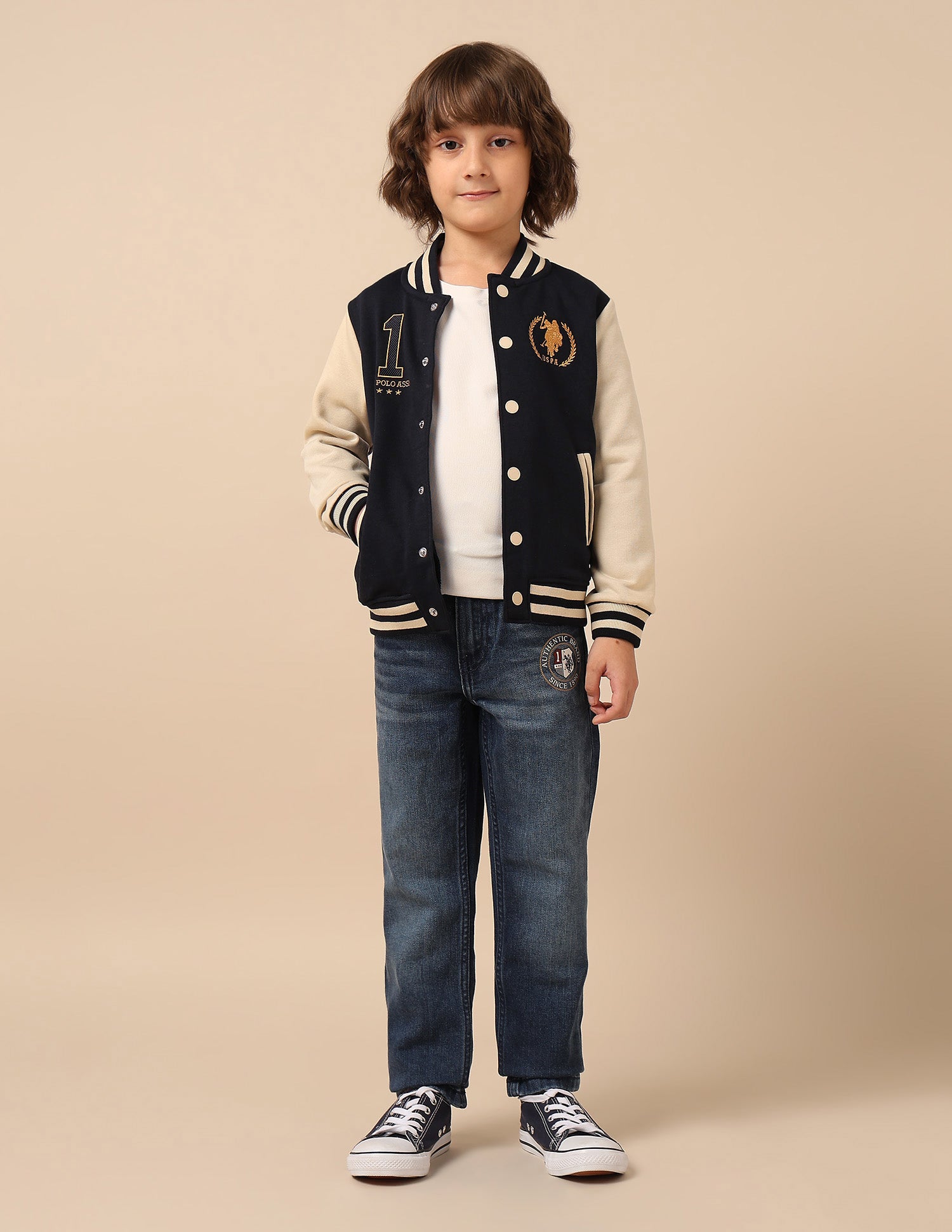 Boys Brand Embroidered Regular Fit Sweatshirt Navy - U.S. POLO ASSN. | Large