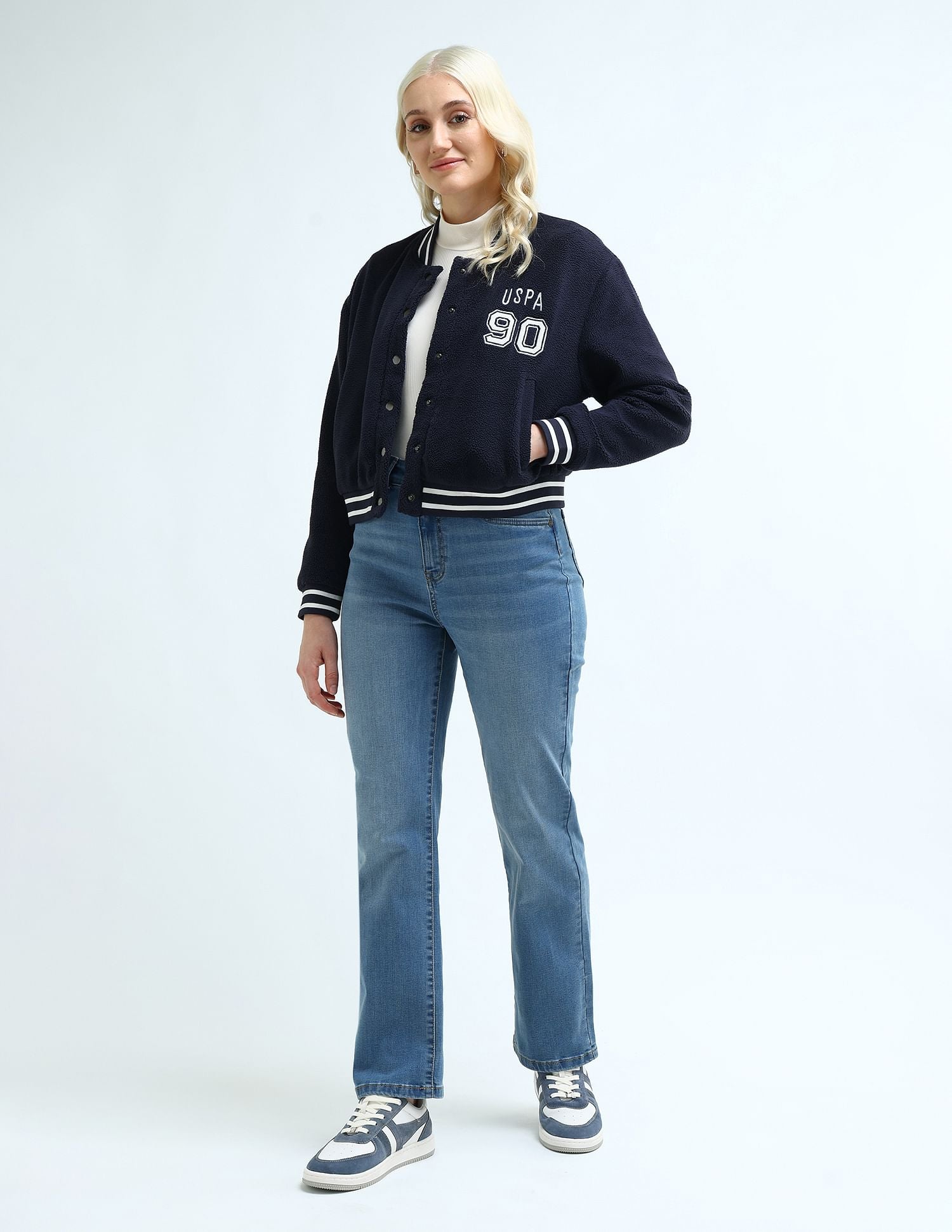 Straight Fit Mid Rise Jeans Blue - U.S. Polo Assn. India | Large