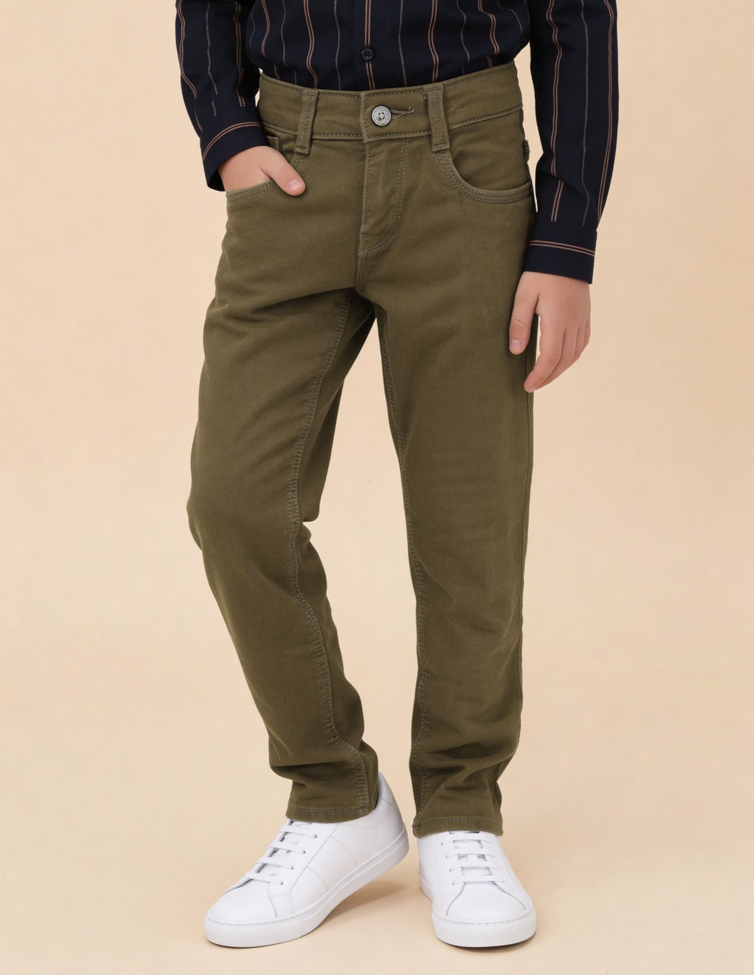 Mid Rise Slim Fit Jeans Khaki - U.S. Polo Assn. India | Large