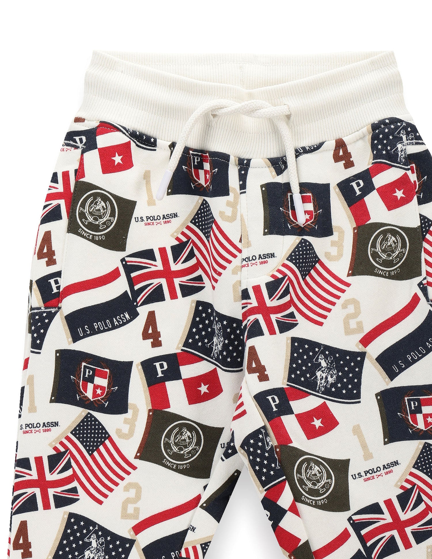 Boys Flag Print Track Pant White - U.S. POLO ASSN. | Large