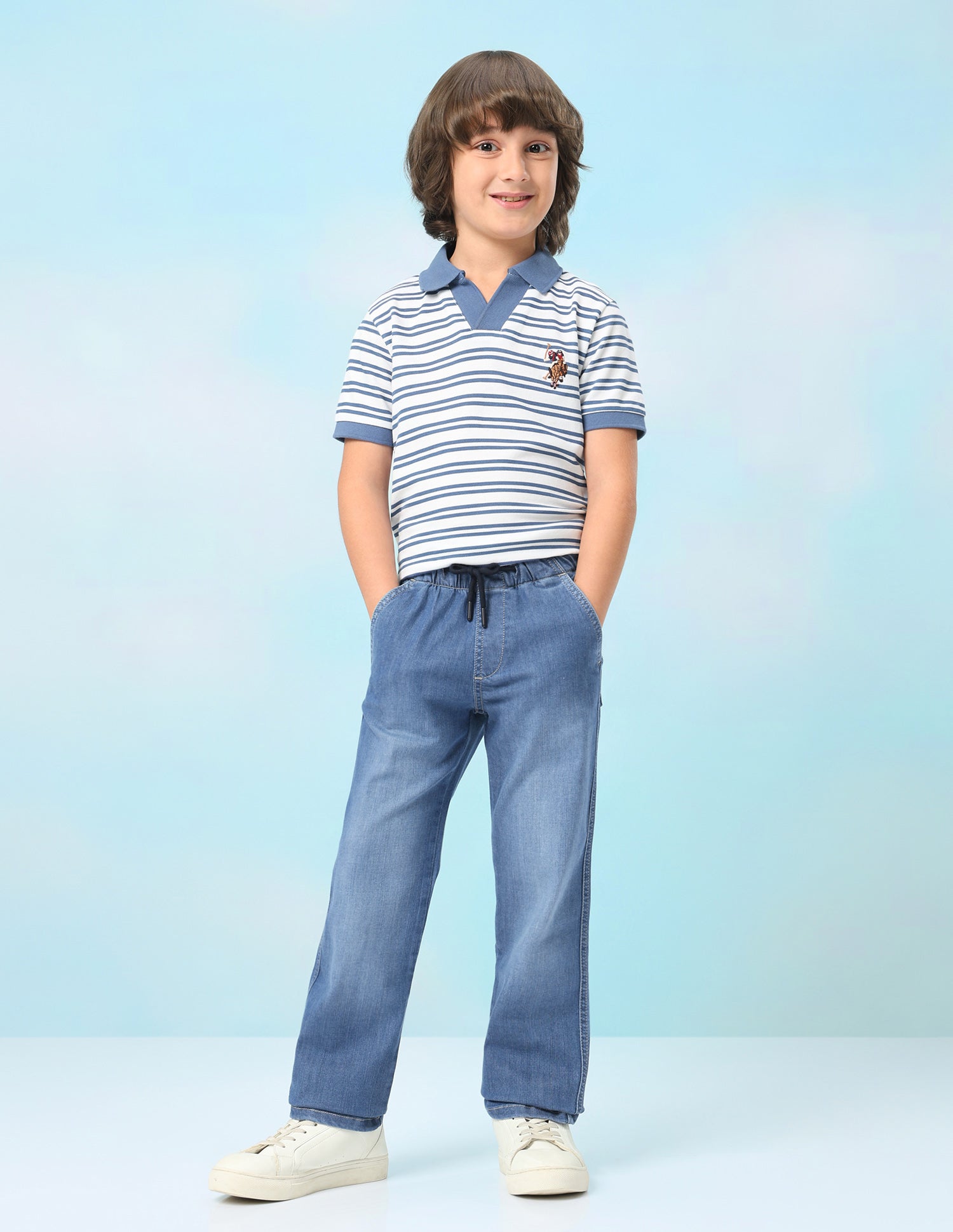 Mid Rise Regular Fit Jeans Light Indigo - U.S. Polo Assn. India | Large