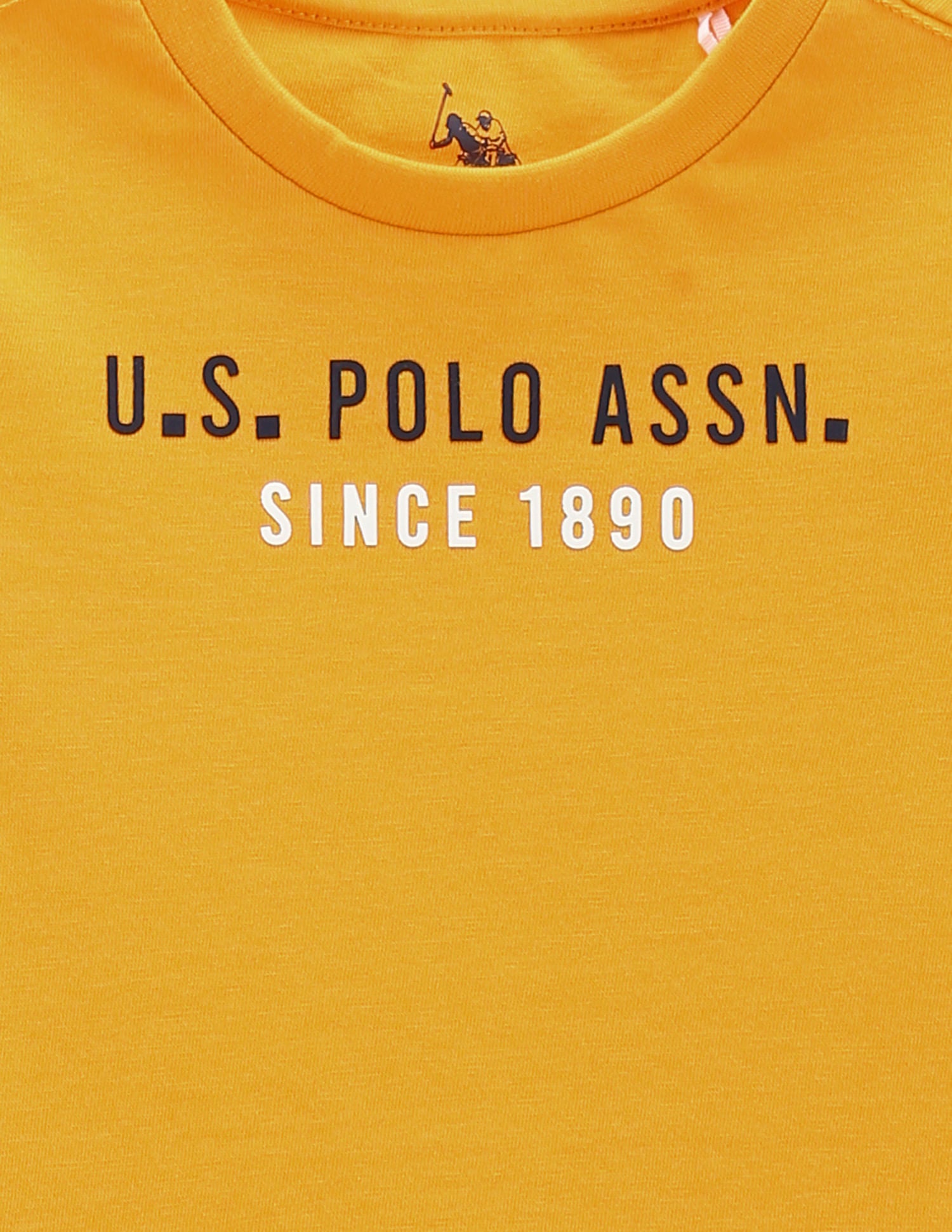 Boys Colour Block Logo T-Shirt Yellow - U.S. Polo Assn. India | Large
