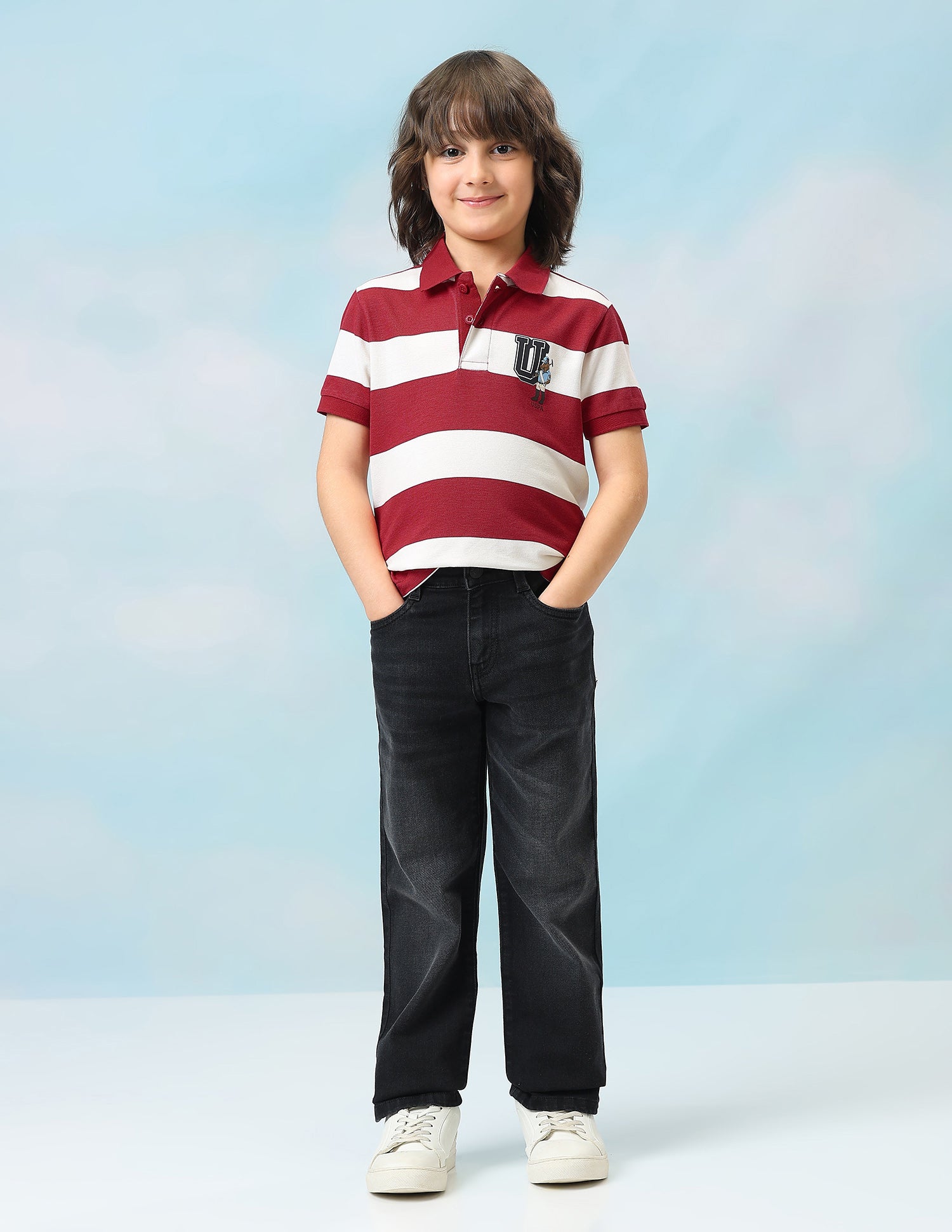 Horizontal Striped Regular Fit Polo Shirt Red - U.S. Polo Assn. India | Large