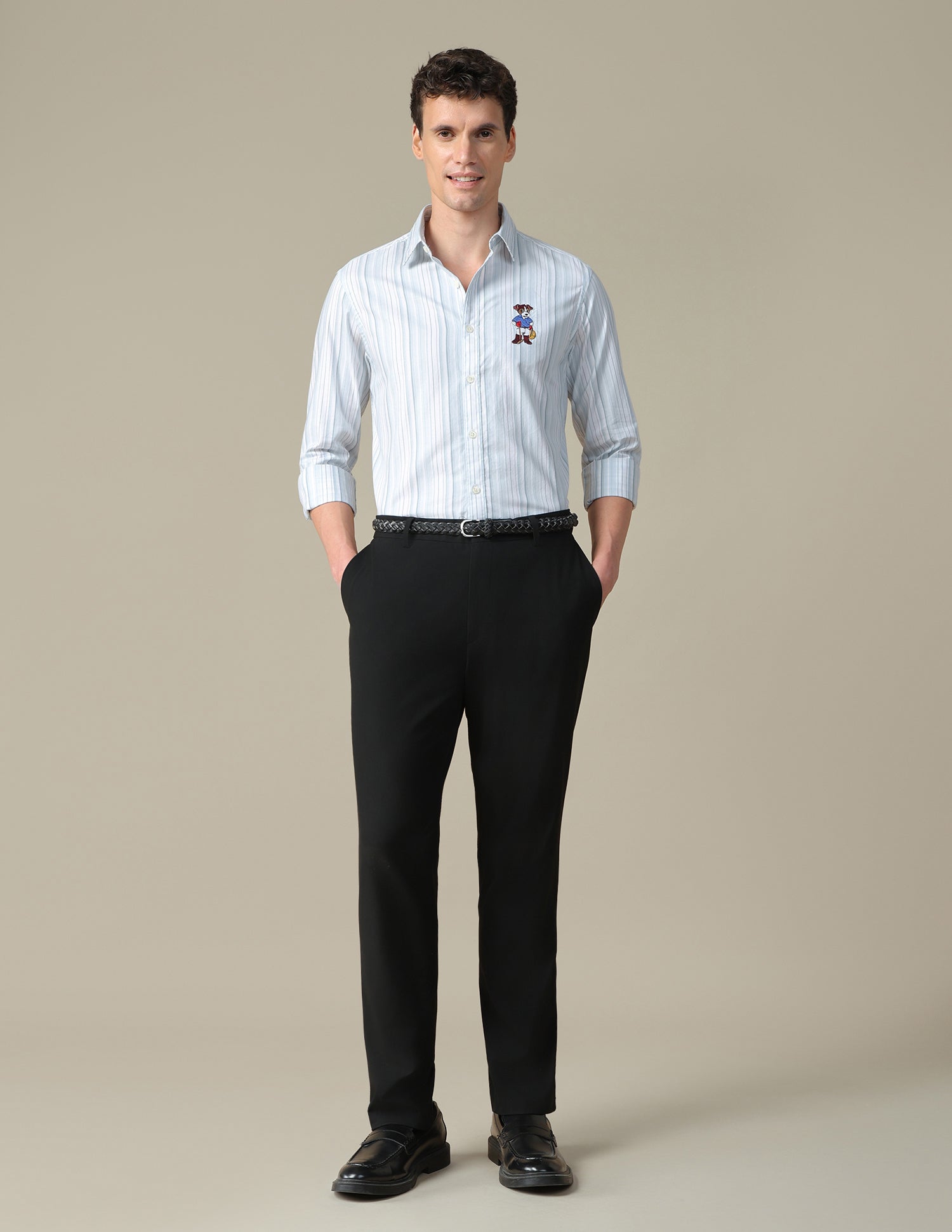 Vertical Striped Twill Shirt Teal - U.S. Polo Assn. India | Large