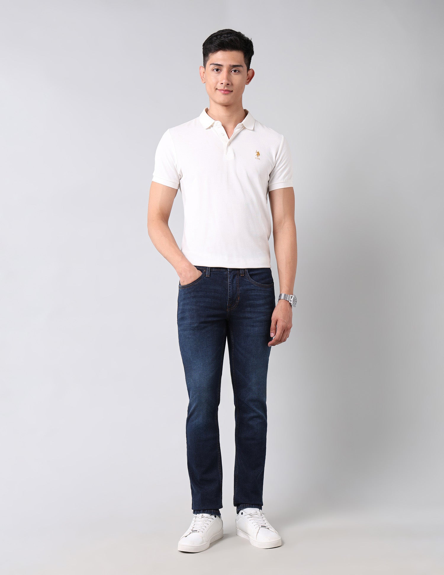 Regallo Skinny Fit Blue Jeans Blue - U.S. Polo Assn. India | Large