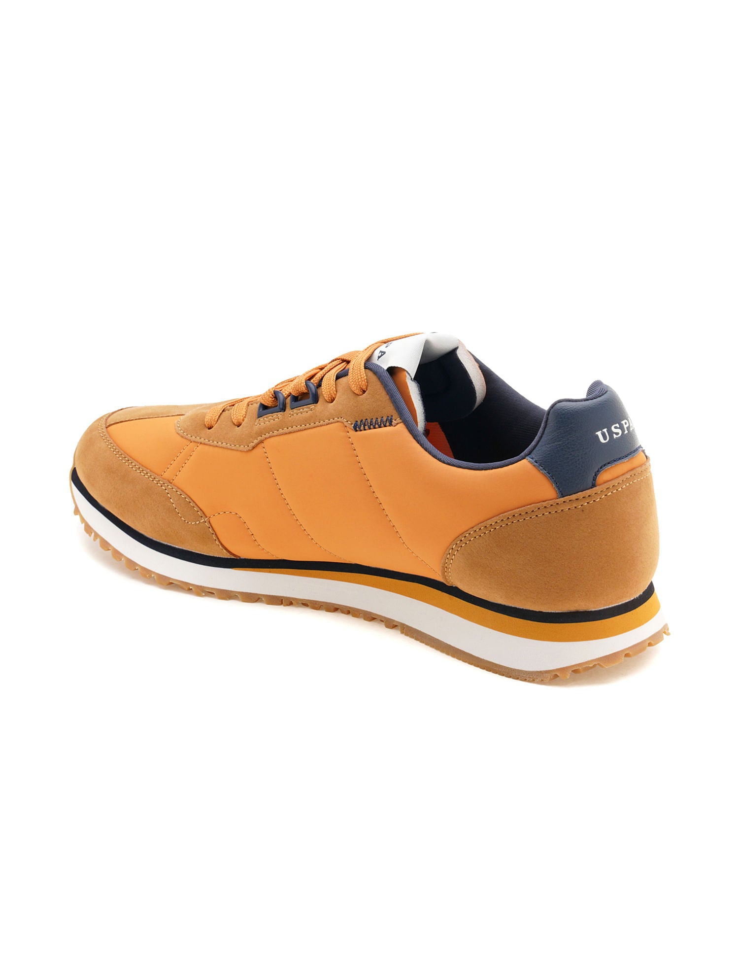 Men Hutton Mustard Retro Joggers Sneakers Mustard - U.S. POLO ASSN. | Large