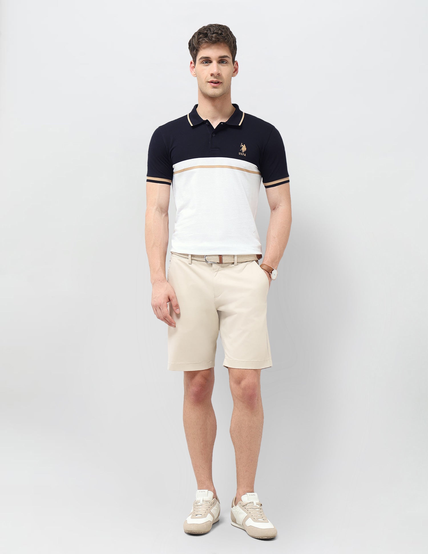 Colourblocked Regular Fit Polo Shirt Navy - U.S. POLO ASSN. | Large