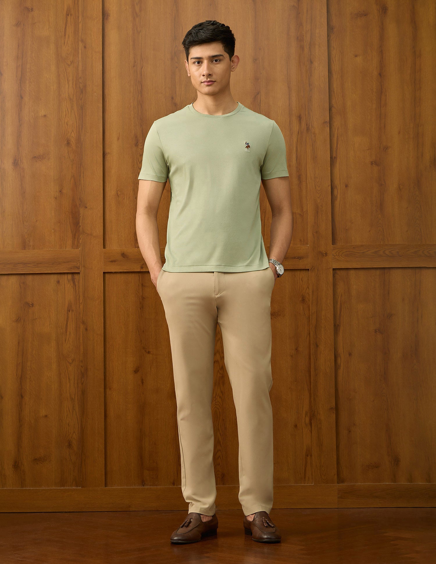 Solid Varsity T Shirt Light Green - U.S. POLO ASSN. | Large