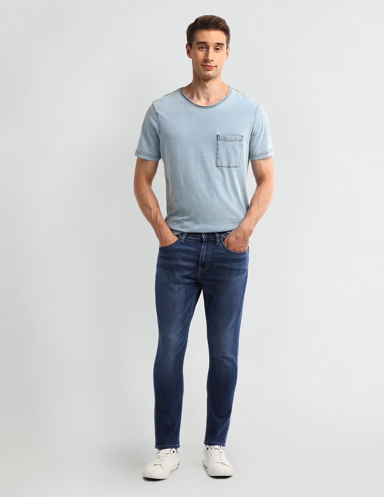 Henry Tapered Cropped Fit Blue Jeans Dark-Blue - U.S. POLO ASSN. | Large