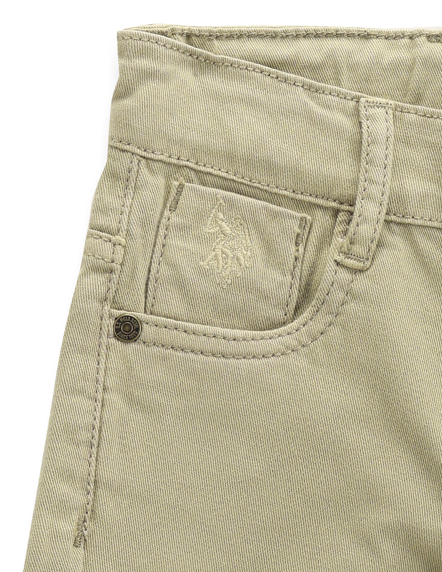Boys Clean Look Slim Fit Jeans Light Khaki - U.S. POLO ASSN. | Large
