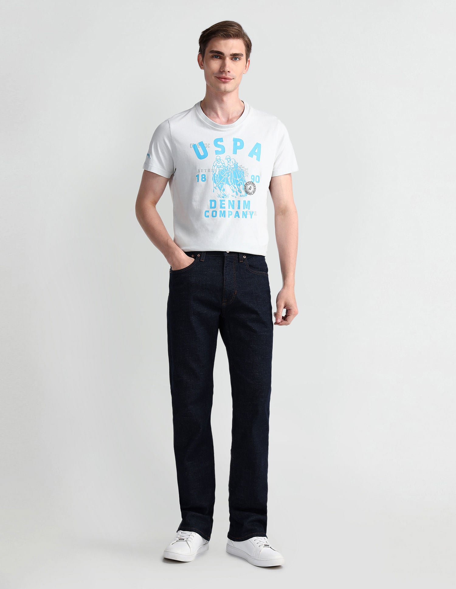 Connor Bootcut Fit Blue Jeans Blue - U.S. POLO ASSN. | Large