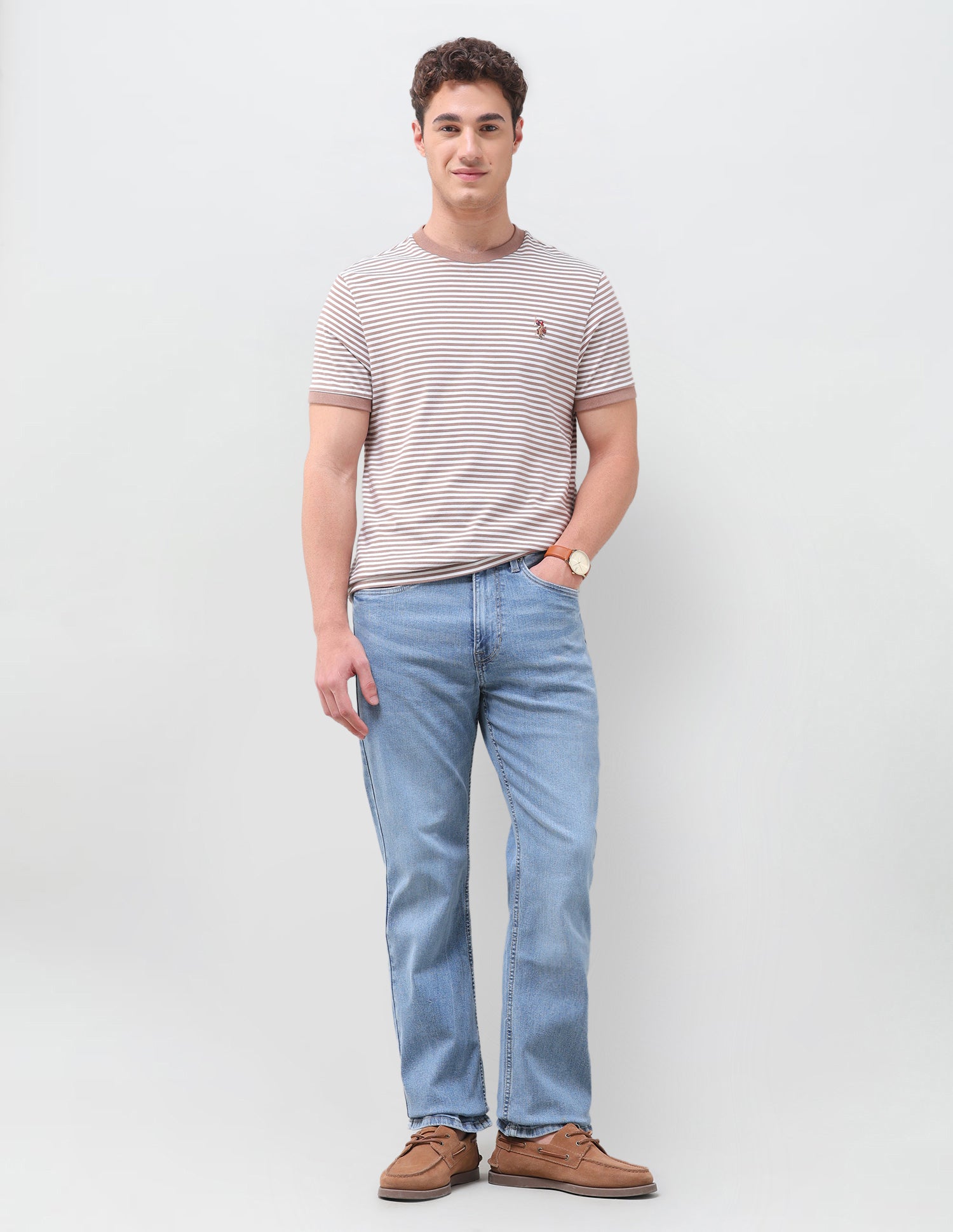 Connor Bootcut Fit Blue Jeans Light Indigo - U.S. Polo Assn. India | Large