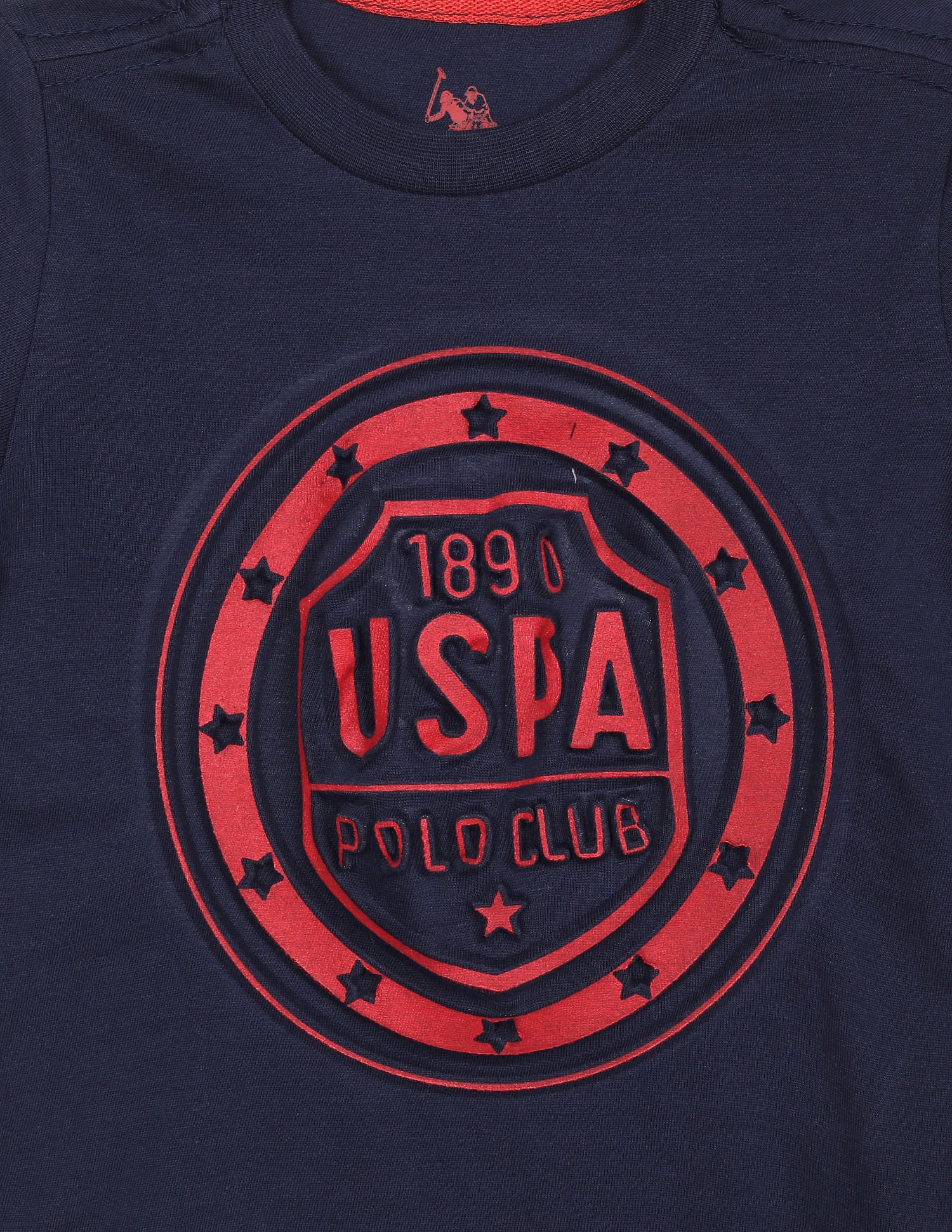 Crew Neck Embossed Logo T-Shirt Navy - U.S. POLO ASSN. | Large