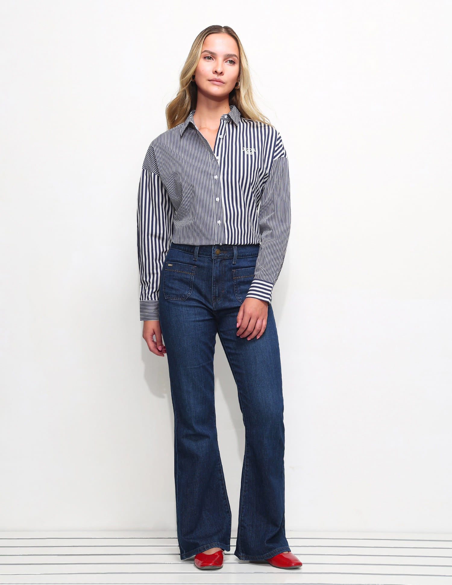 Relaxed Fit Striped Shirt Blue - U.S. Polo Assn. India | Large