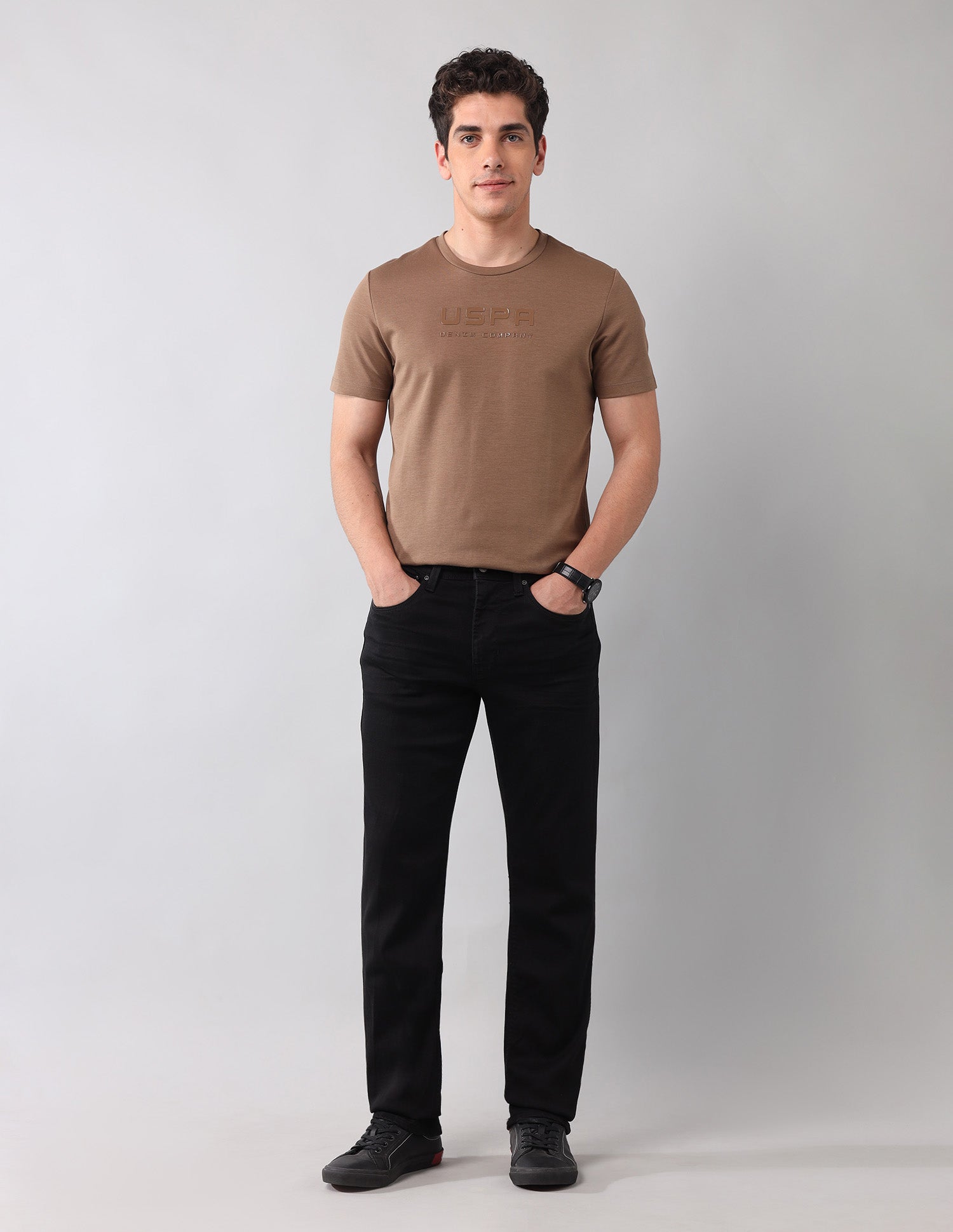 Harold Slim Straight Fit Premium Jeans Black - U.S. Polo Assn. India | Large