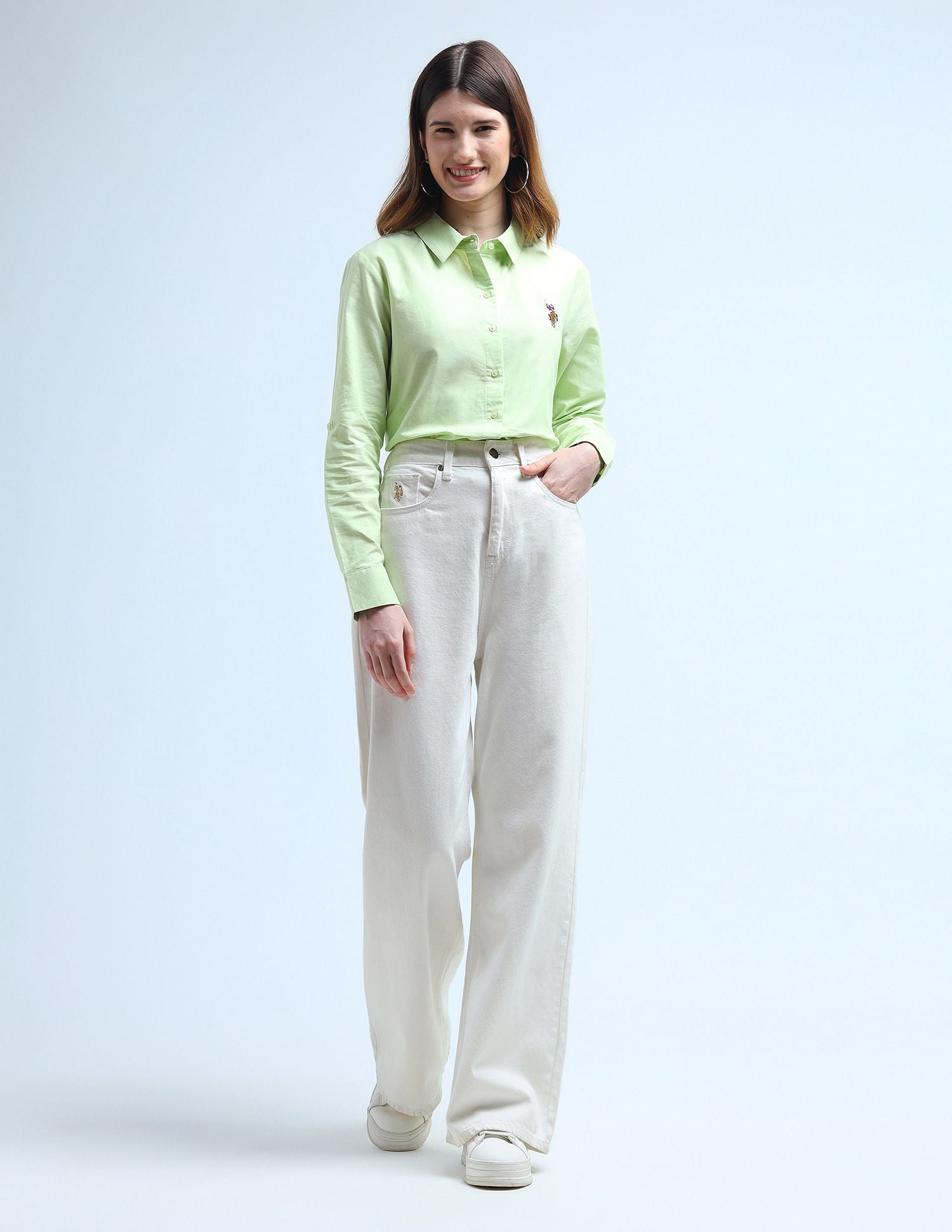 Pure Cotton Oxford Shirt Yellow - U.S. POLO ASSN. | Large