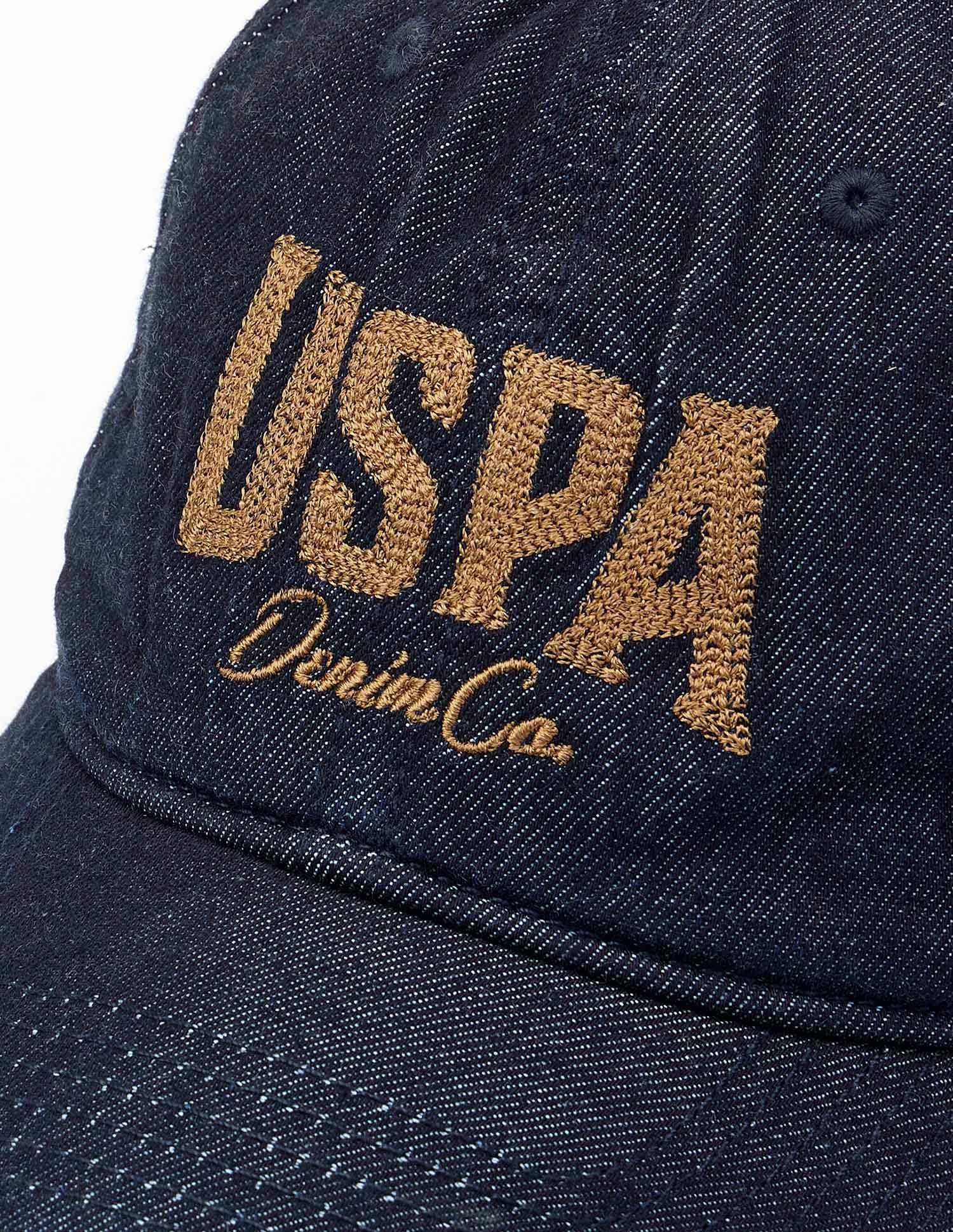 Brand Embroidered Denim Cap Blue - U.S. Polo Assn. India | Large