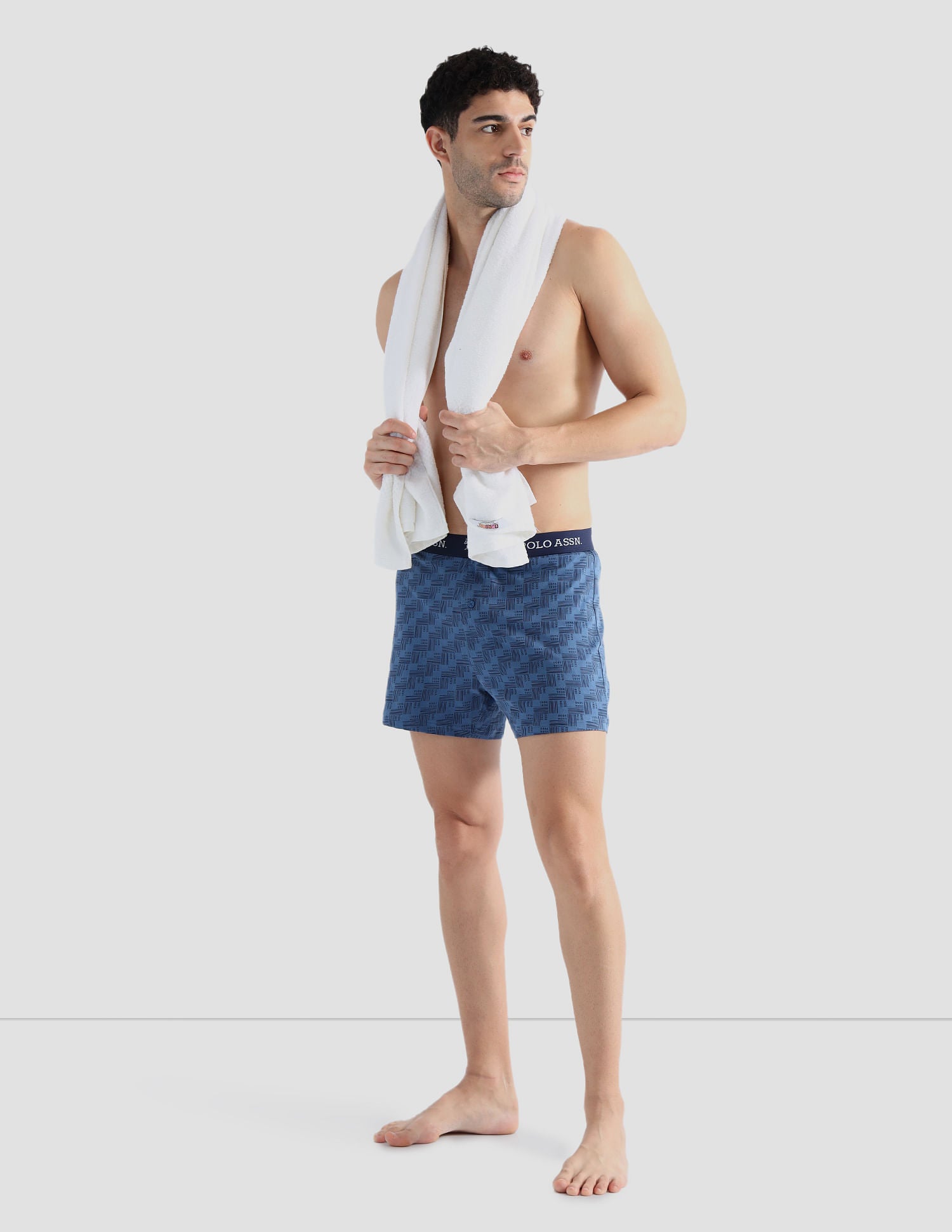 Comfort Regular Fit Solid OEX09 Boxers - Pack of 2 Nile Blue and Moonlight Blue - U.S. POLO ASSN. | Large