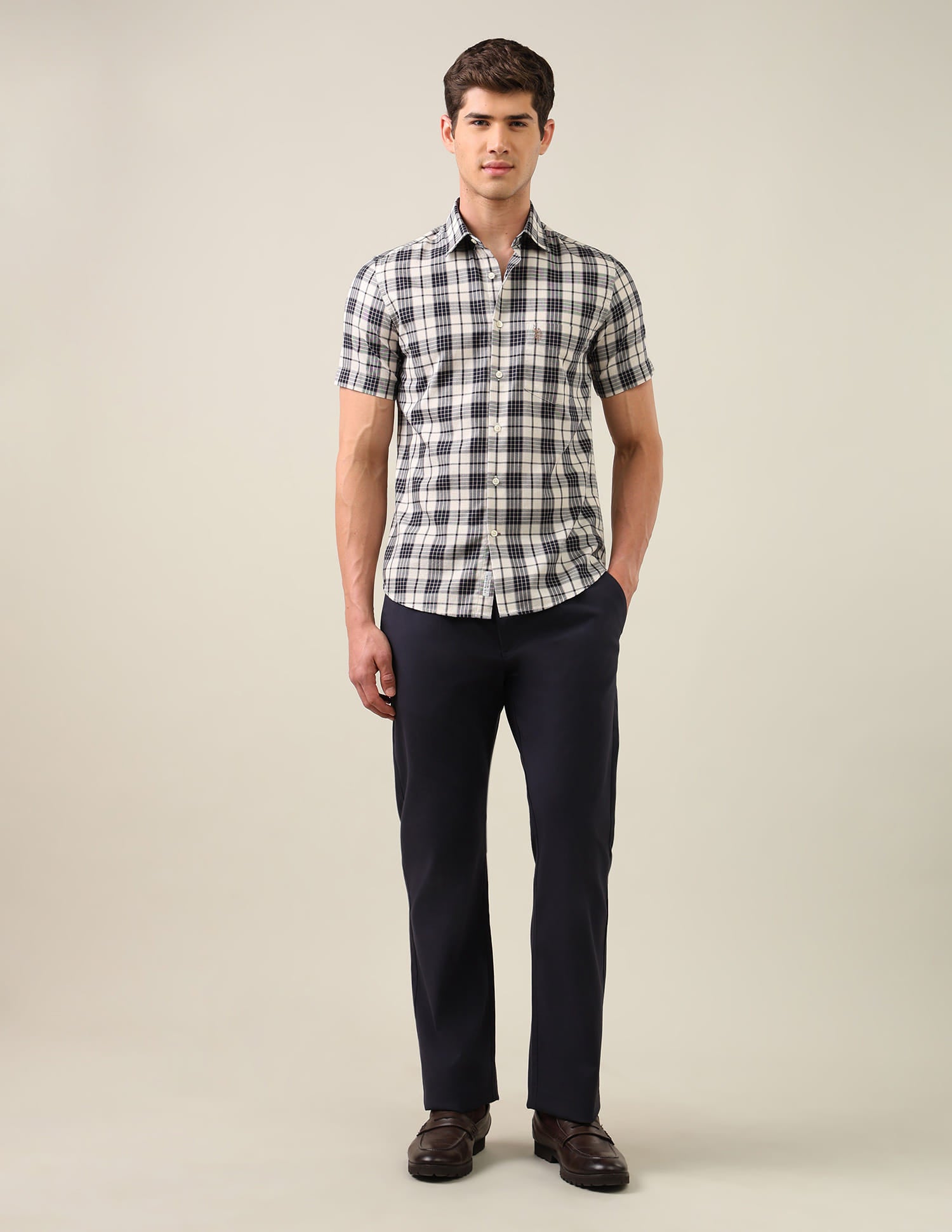 Twill Plaid Checked Shirt Blue - U.S. Polo Assn. India | Large