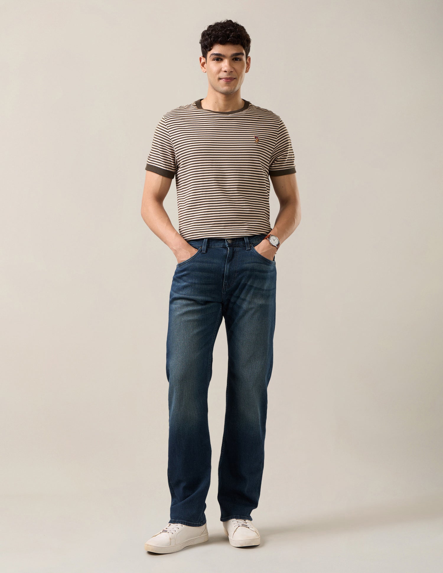Mason Regular Straight Fit Blue Jeans Dark Blue - U.S. Polo Assn. India | Large