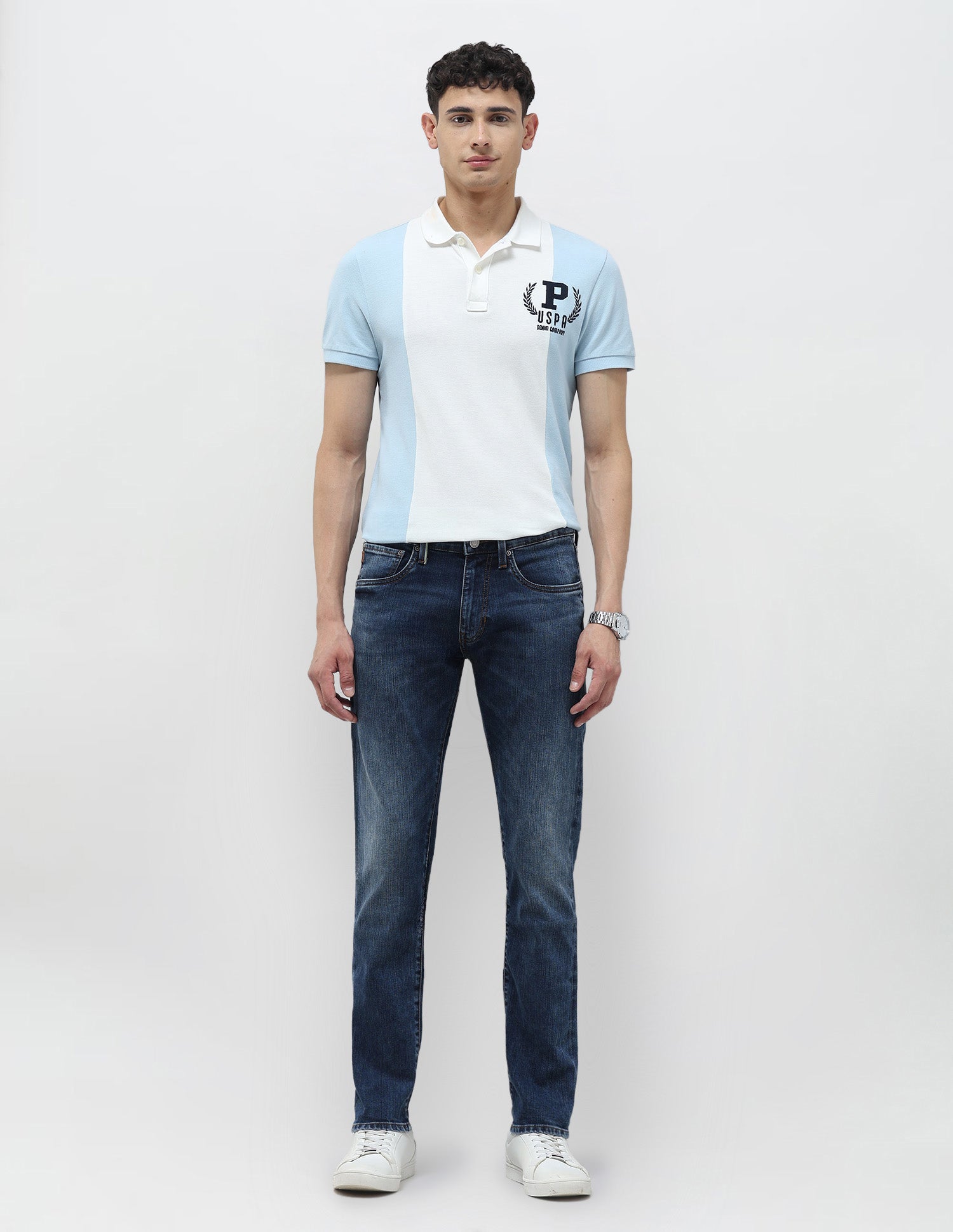 Brandon Slim-Tapered Fit Blue Jeans Dark Wash - U.S. POLO ASSN. | Large