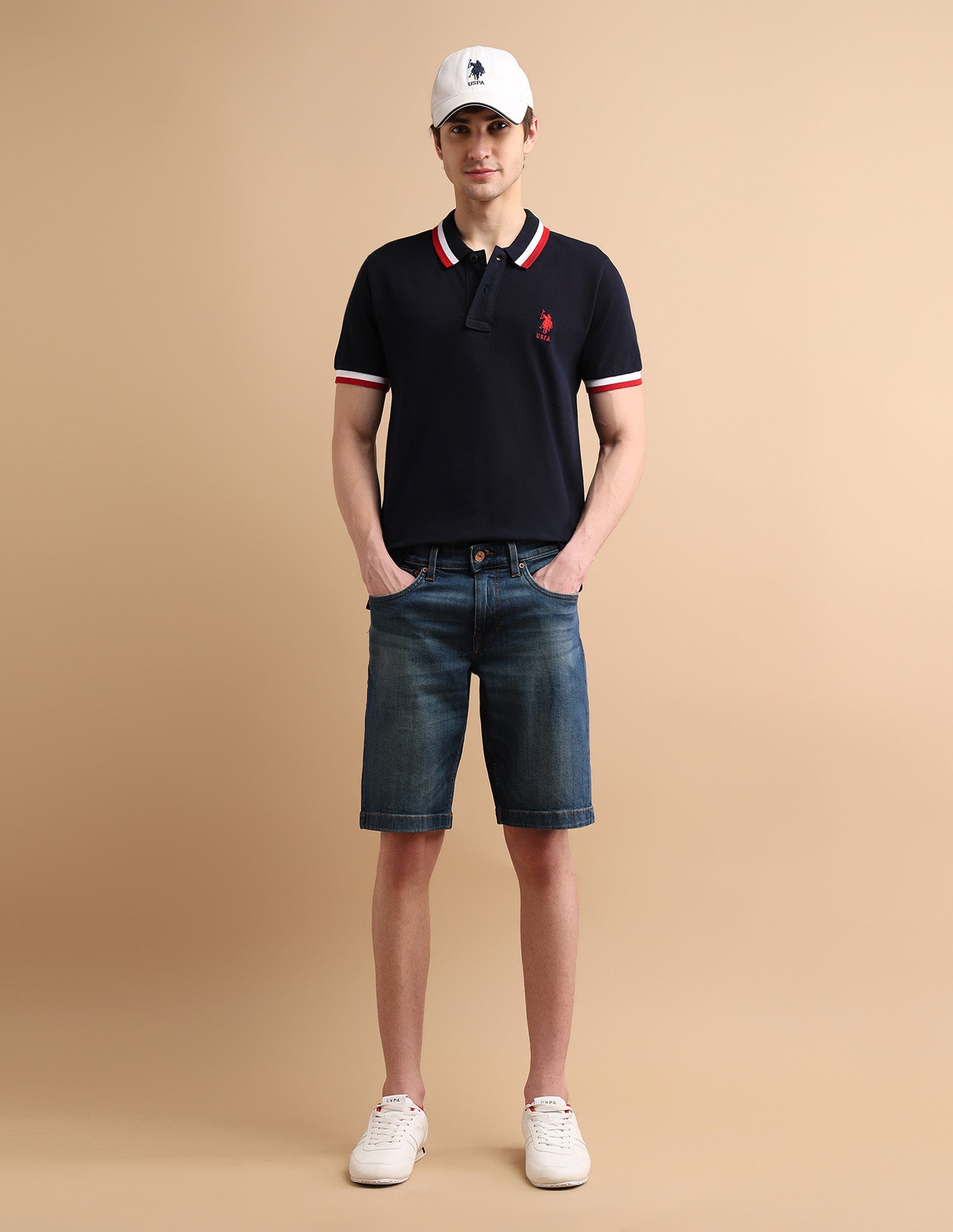 Heritage Tipped Polo Shirt Navy - U.S. POLO ASSN. | Large
