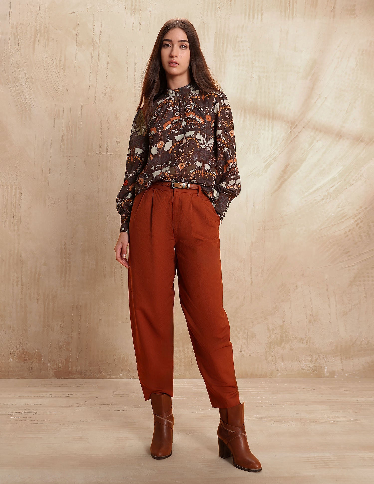 High Neck Abstract Printed Top Multi-colour - U.S. POLO ASSN. | Large