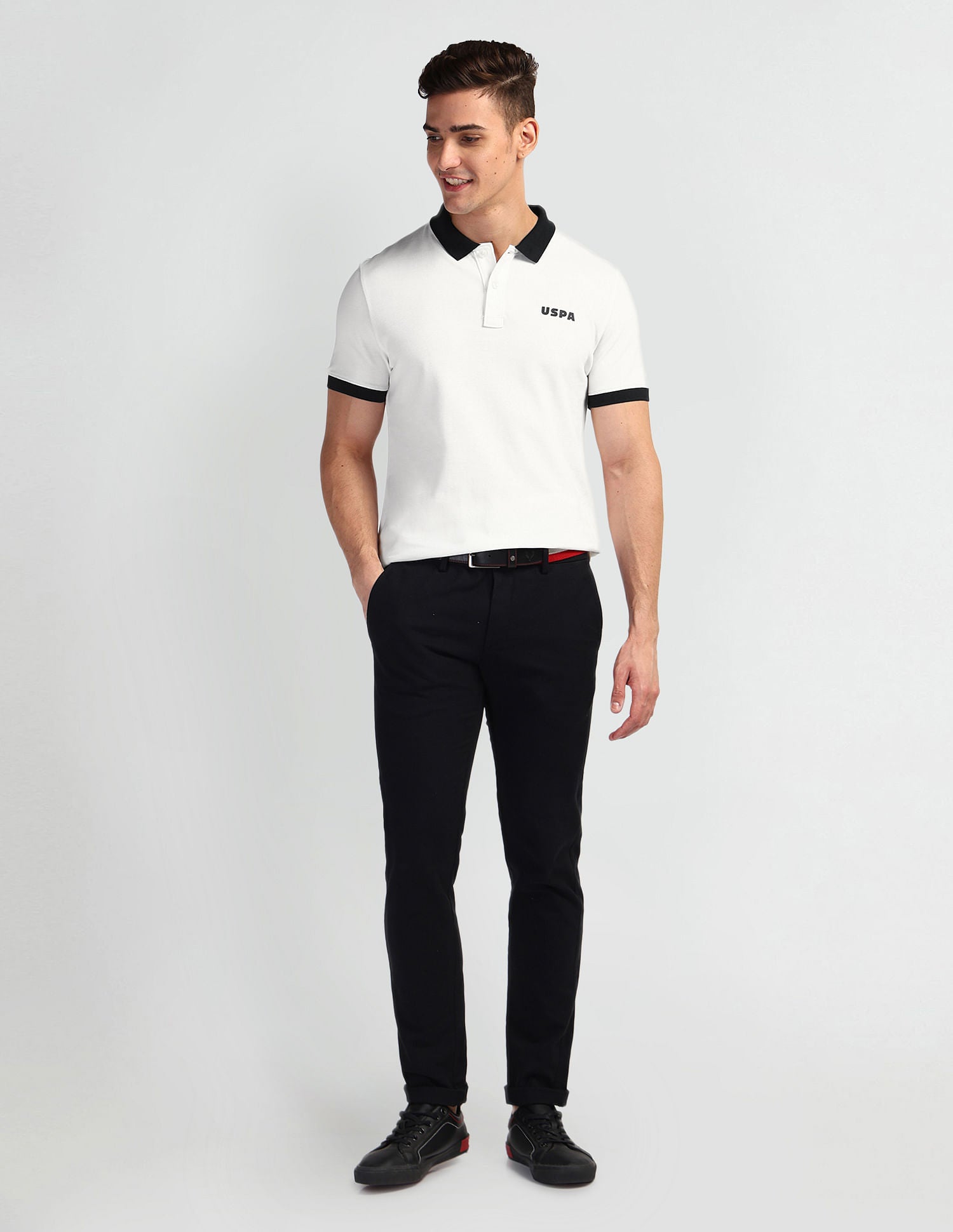 Muscle Fit Cotton Polo Shirt Ivory - U.S. Polo Assn. India | Large