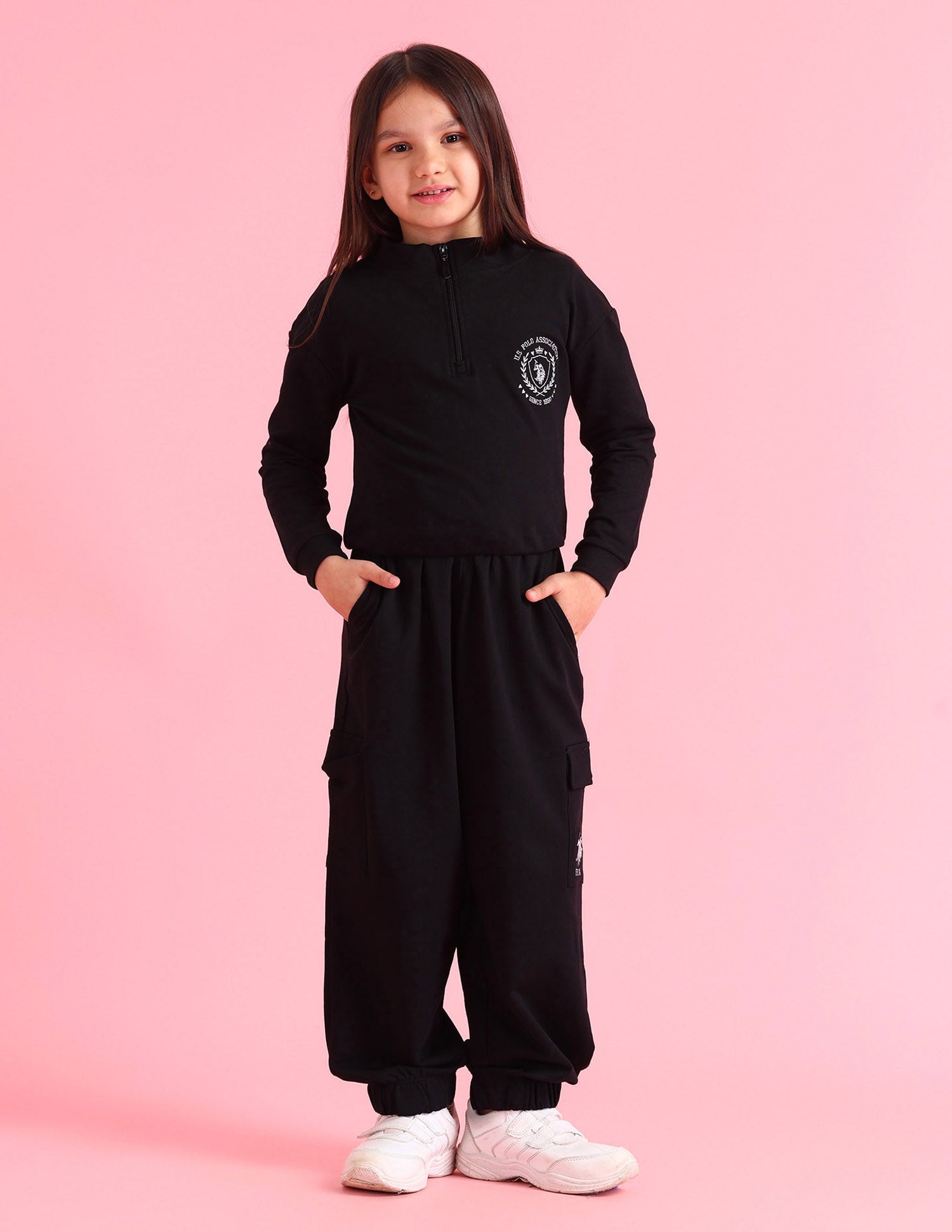Girls Casual 2 piece Set Black - U.S. POLO ASSN. | Large