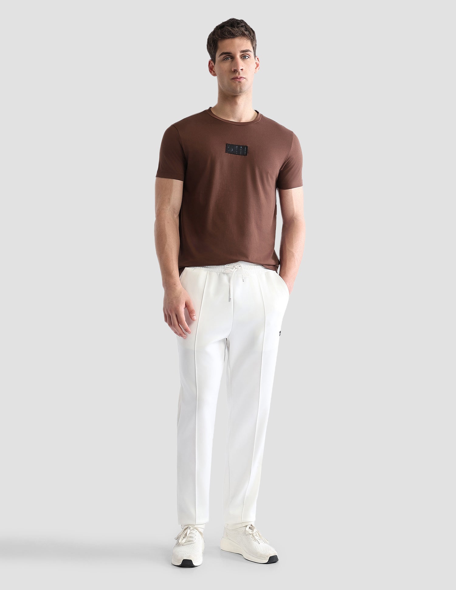 Solid Regular Fit Active T-Shirt Brown - U.S. POLO ASSN. | Large