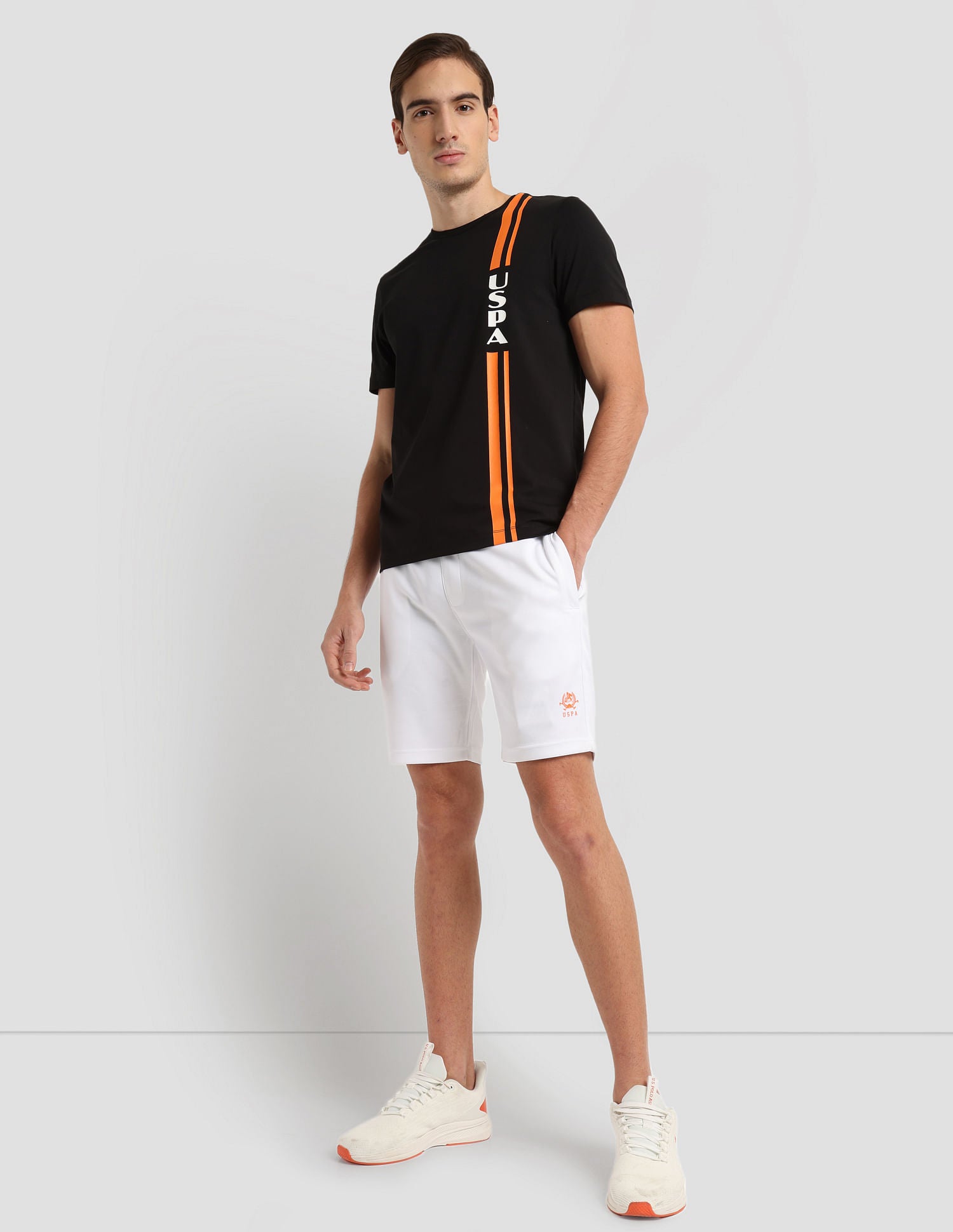 Brand Print Sport T-Shirt Black - U.S. Polo Assn. India | Large
