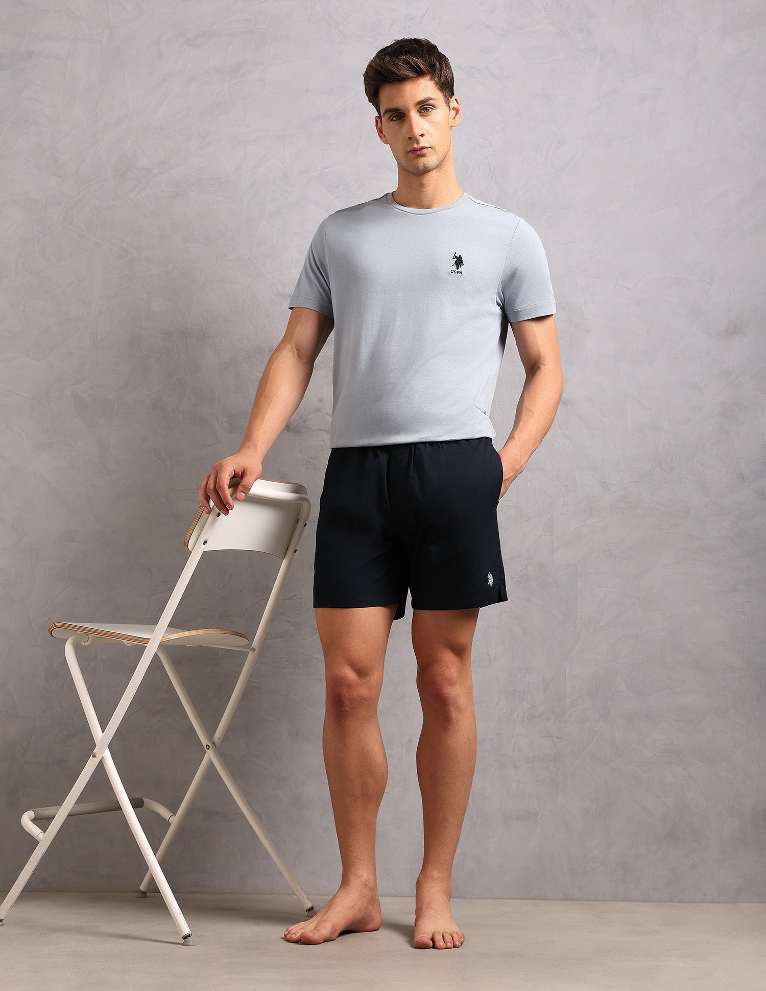 Solid Breathable OEX13 Boxers - Pack Of 1 Navy - U.S. Polo Assn. India | Large