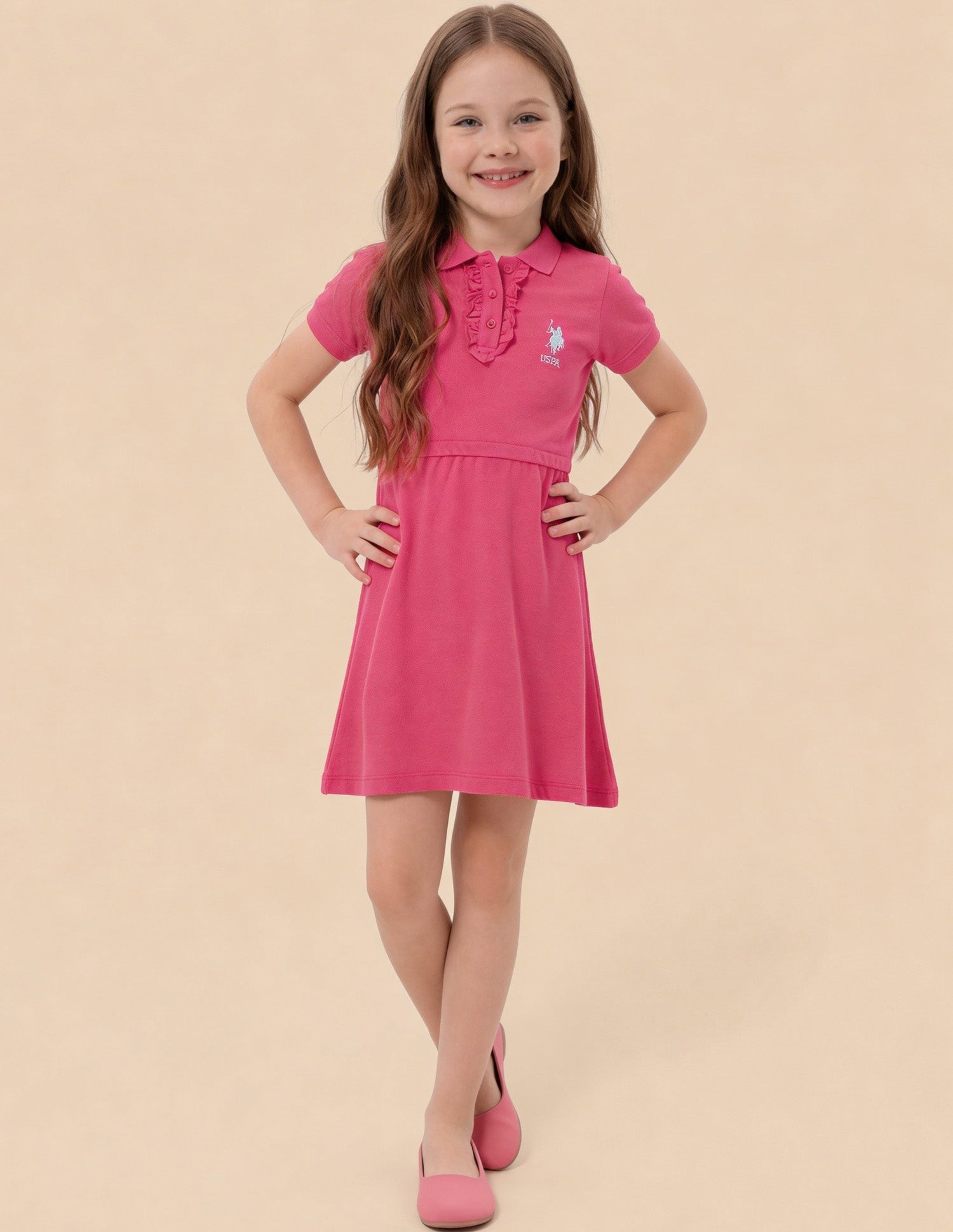 Regular Fit Polo T-Shirt Dress Dark Pink - U.S. Polo Assn. India | Large