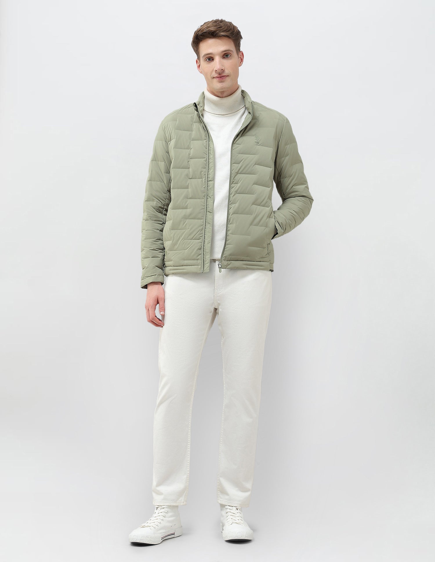 Mock Collar Regular Fit Smartheat Jacket Medium Green - U.S. POLO ASSN. | Large