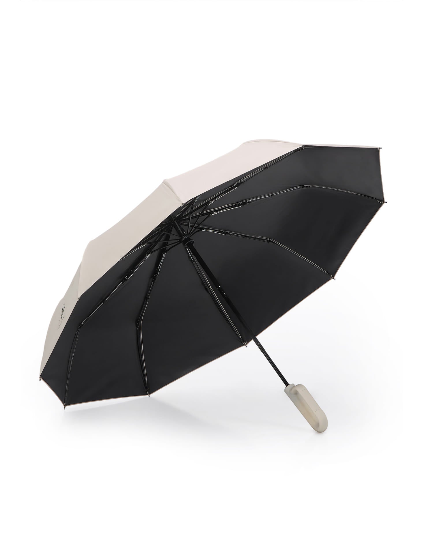 Logo Print Durable Umbrella Beige - U.S. Polo Assn. India | Large