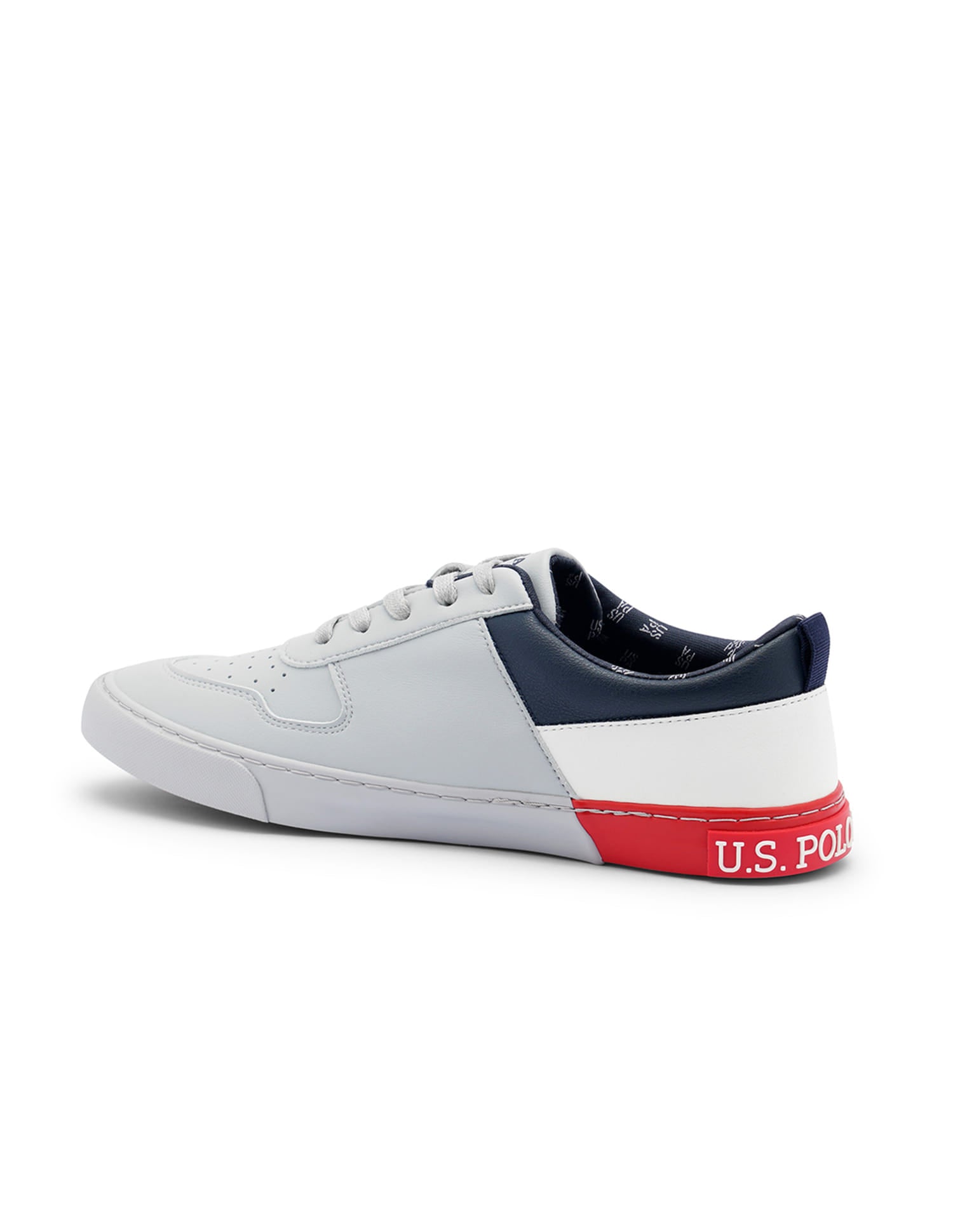 Panelled Colour Block Clanal Sneakers Grey - U.S. Polo Assn. India | Large