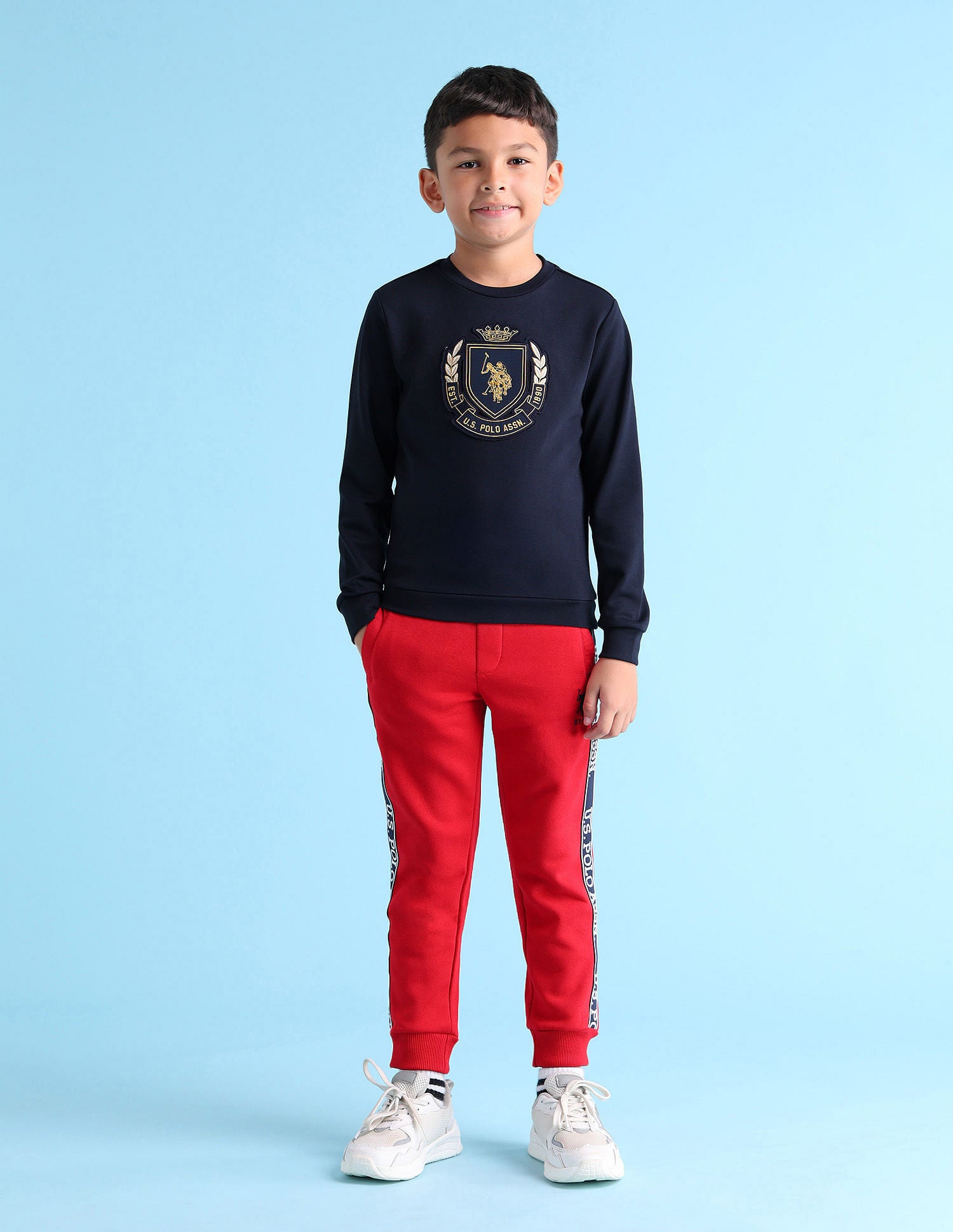 Boys Logo Printed Sweatshirt Blue - U.S. POLO ASSN. | Large