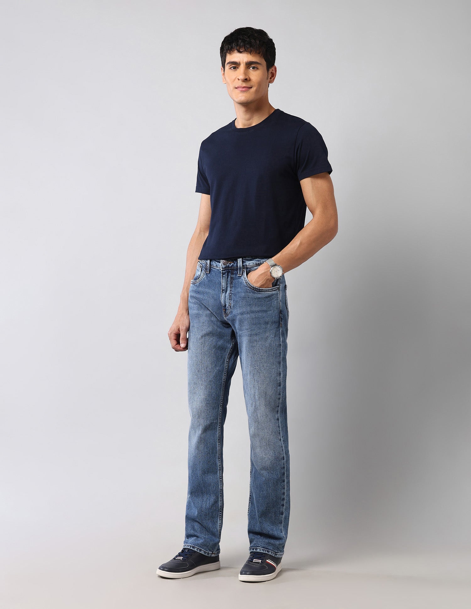 Harold Slim Straight Fit Blue Vintage Jeans Dark Wash - U.S. Polo Assn. India | Large