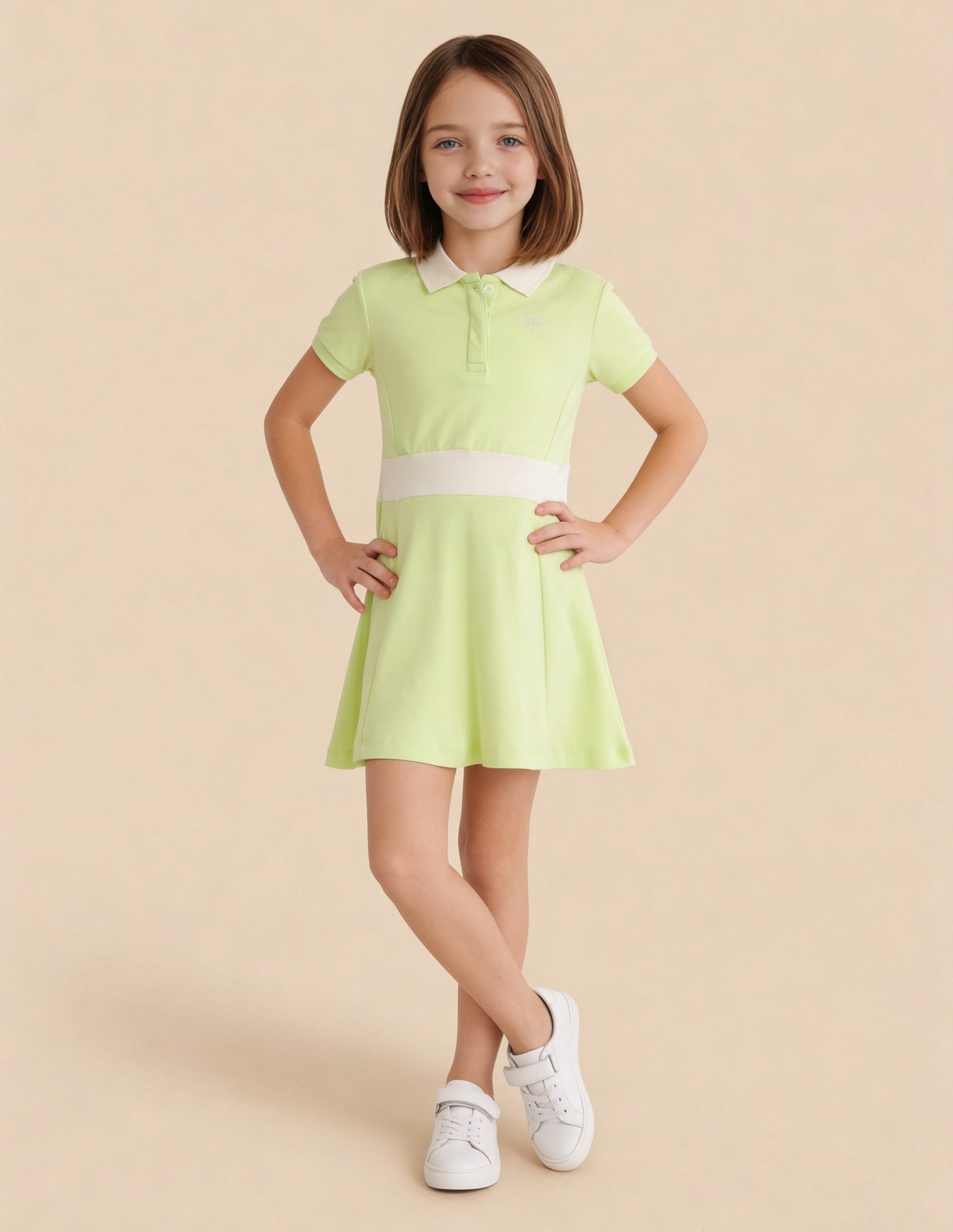 Solid A-Line Fit Knit Dress Light Green - U.S. Polo Assn. India | Large