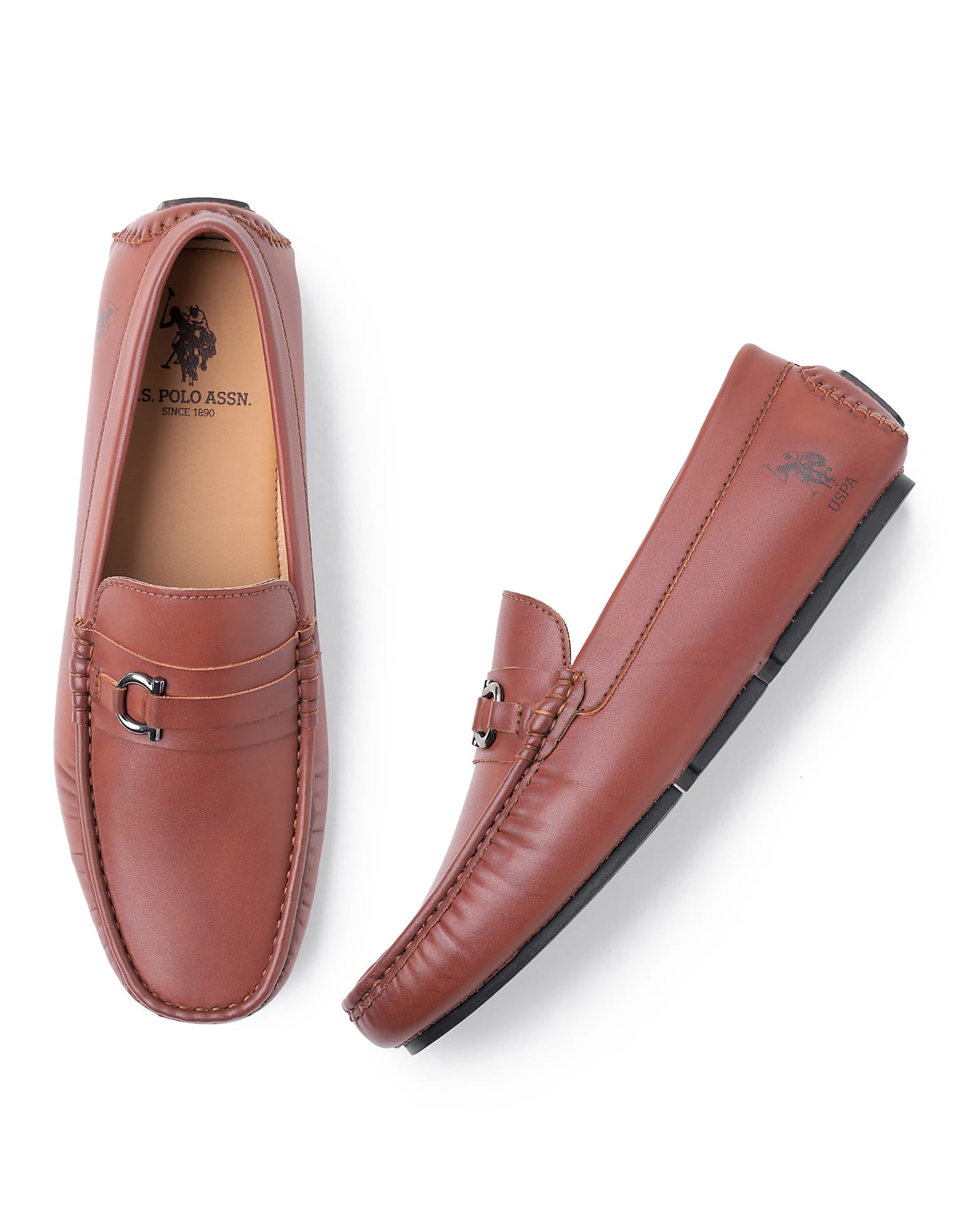Men Solid Cronus 6.0 Loafers Tan - U.S. Polo Assn. India | Large