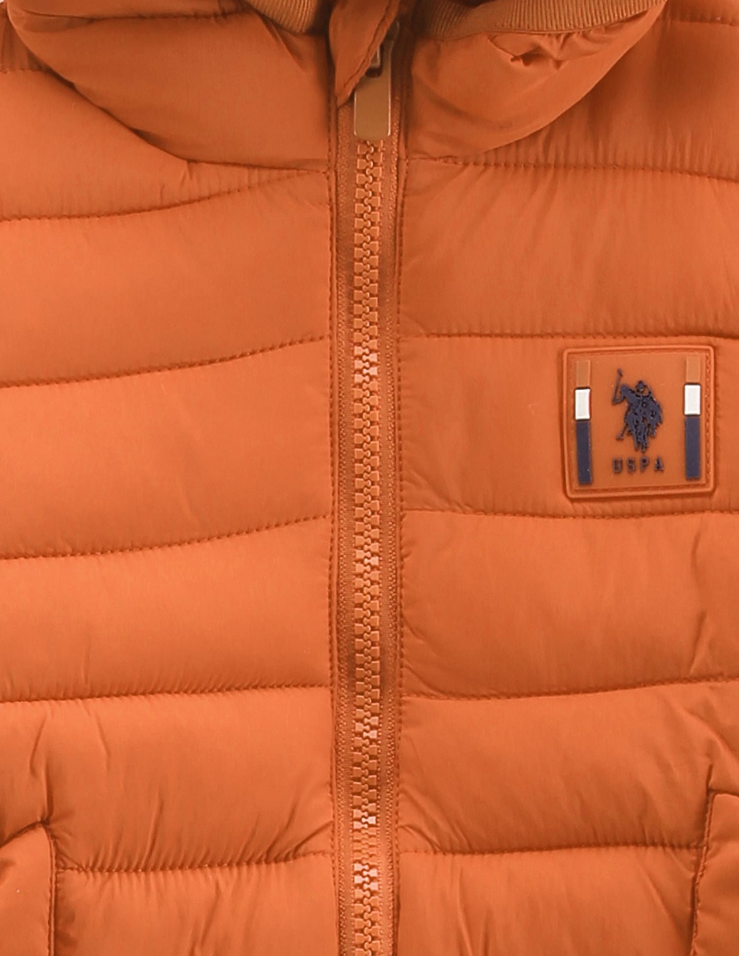 Boys Lightweight Puffer Jacket Rust - U.S. POLO ASSN. | Large