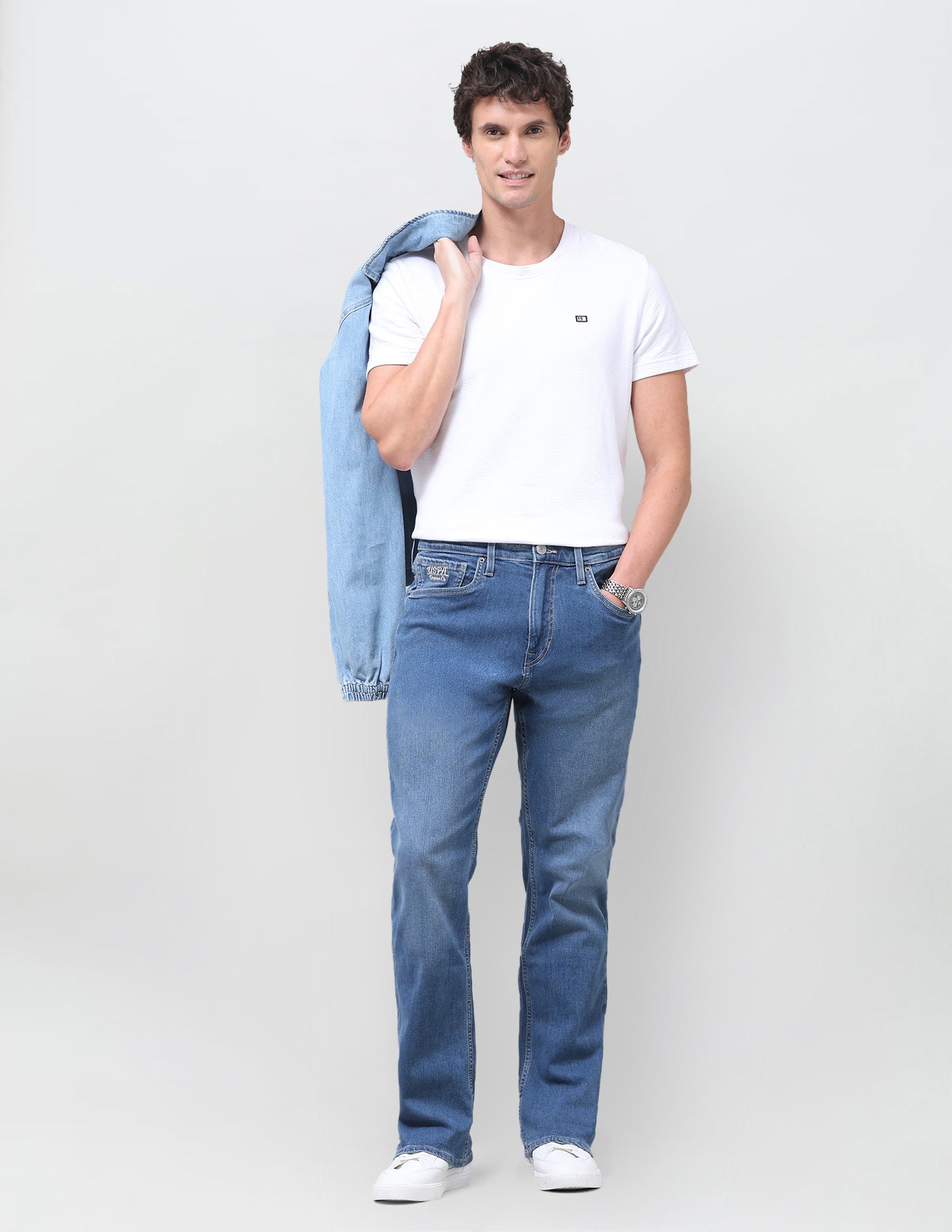 Connor Bootcut Fit Blue Jeans Light Indigo - U.S. Polo Assn. India | Large