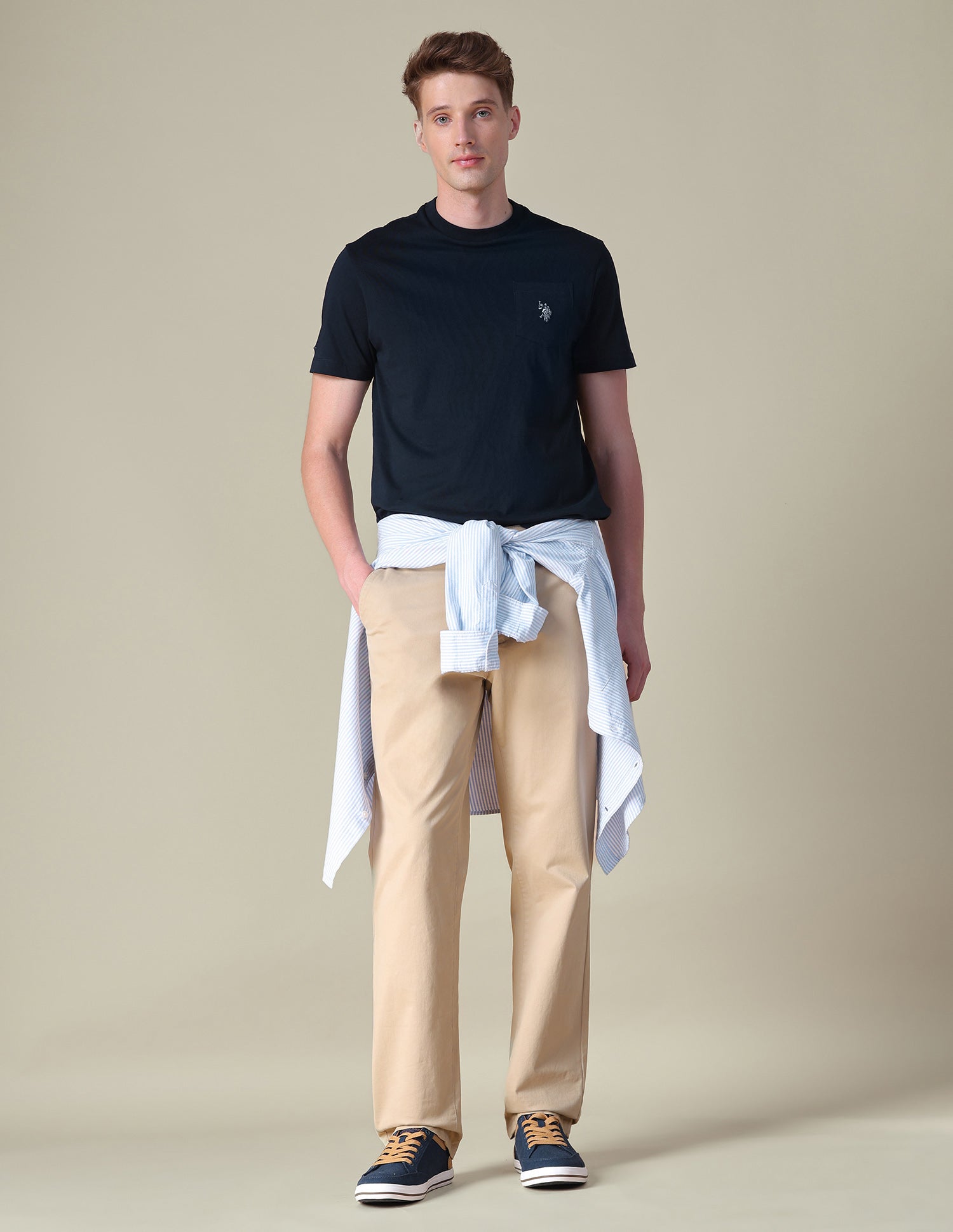 Solid Slim Fit T-Shirt Navy - U.S. POLO ASSN. | Large