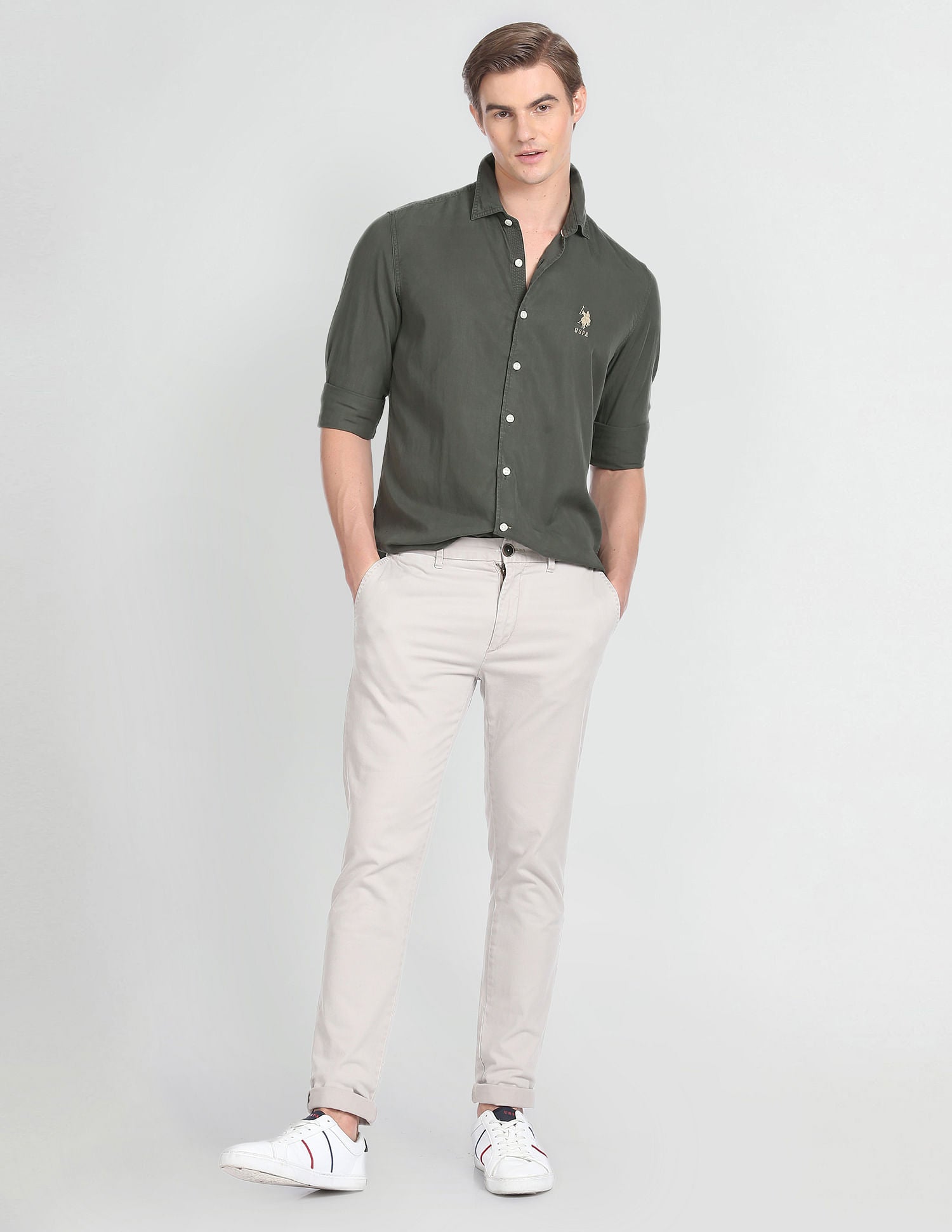 Solid Cotton Shirt – U.S. Polo Assn. India