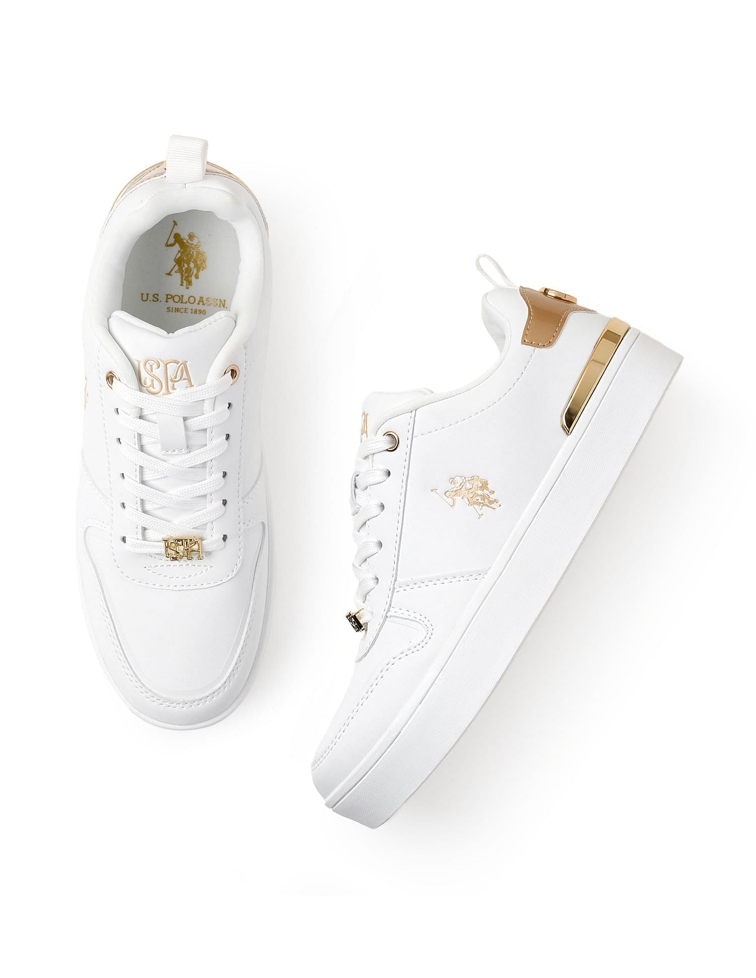 Arya 2.0 White Sneakers Shoes White - U.S. Polo Assn. India | Large