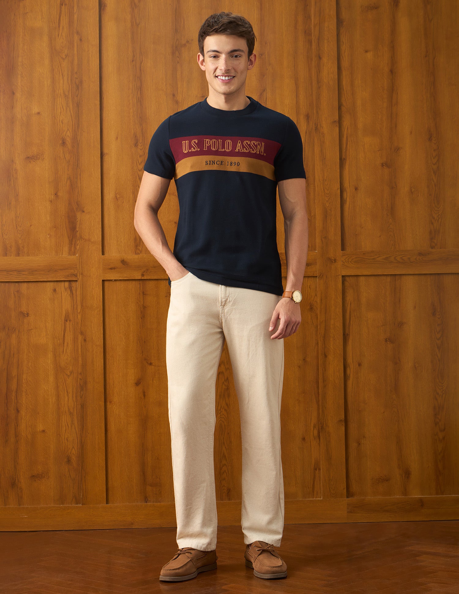 Brand Embroidered Slim Fit T-Shirt Navy - U.S. Polo Assn. India | Large
