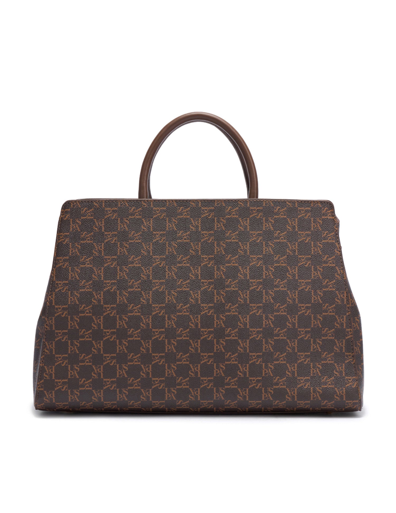 Carla Brand Printed Satchel Bag Dark Brown - U.S. Polo Assn. India | Large