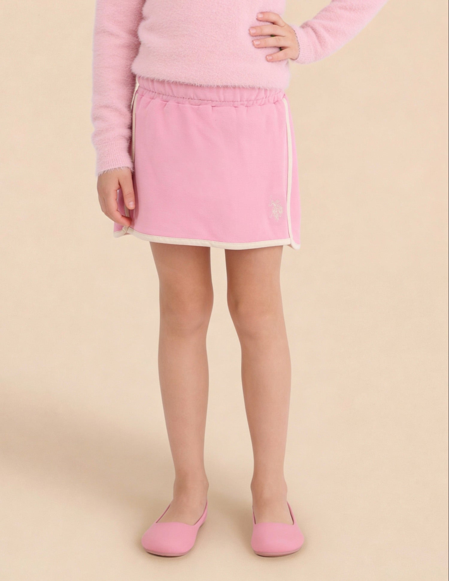 Girls Solid A-Line Skirt Pink - U.S. Polo Assn. India | Large