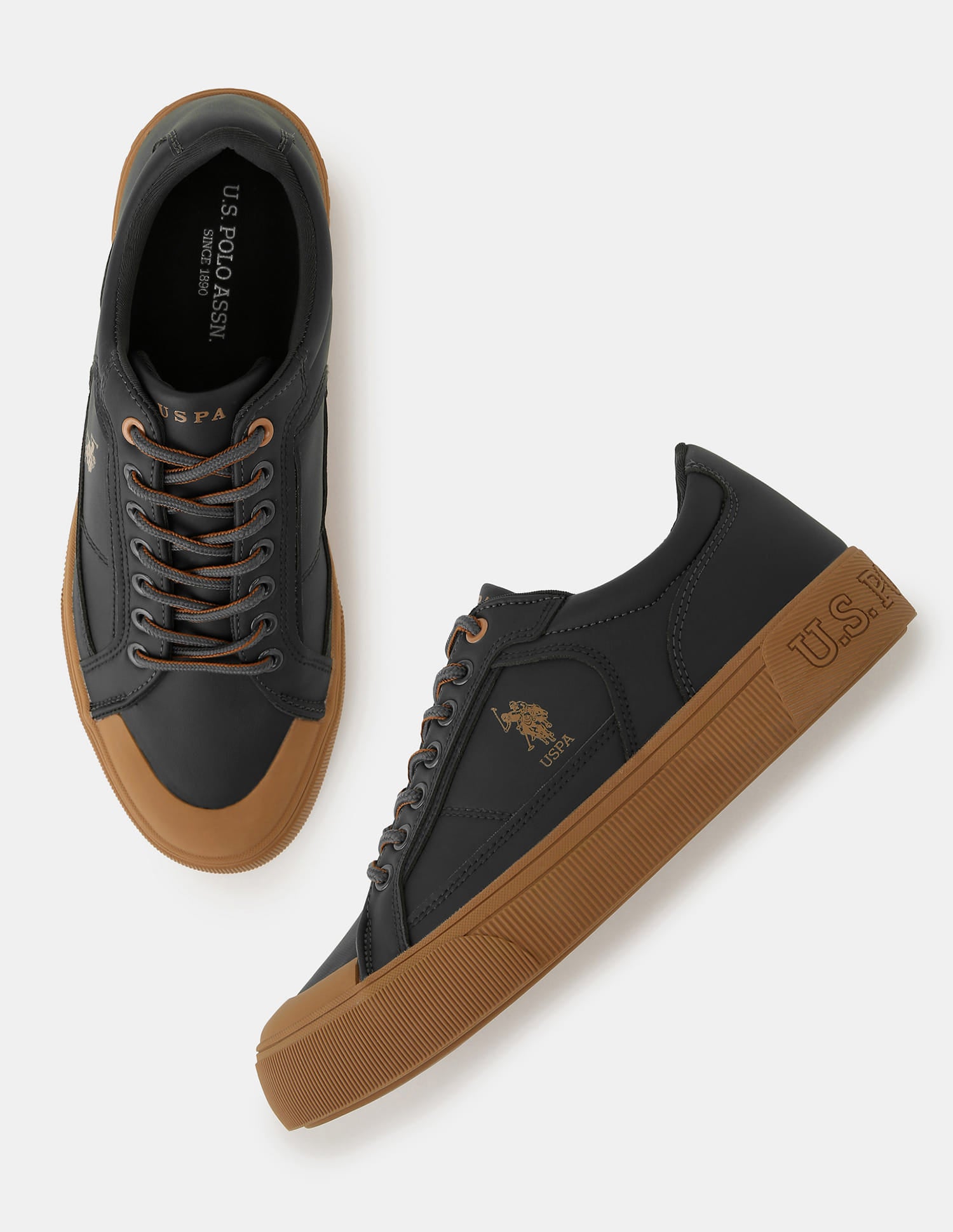 Men Ruben 2.0 Colour Blocked Sneakers Black - U.S. Polo Assn. India | Large