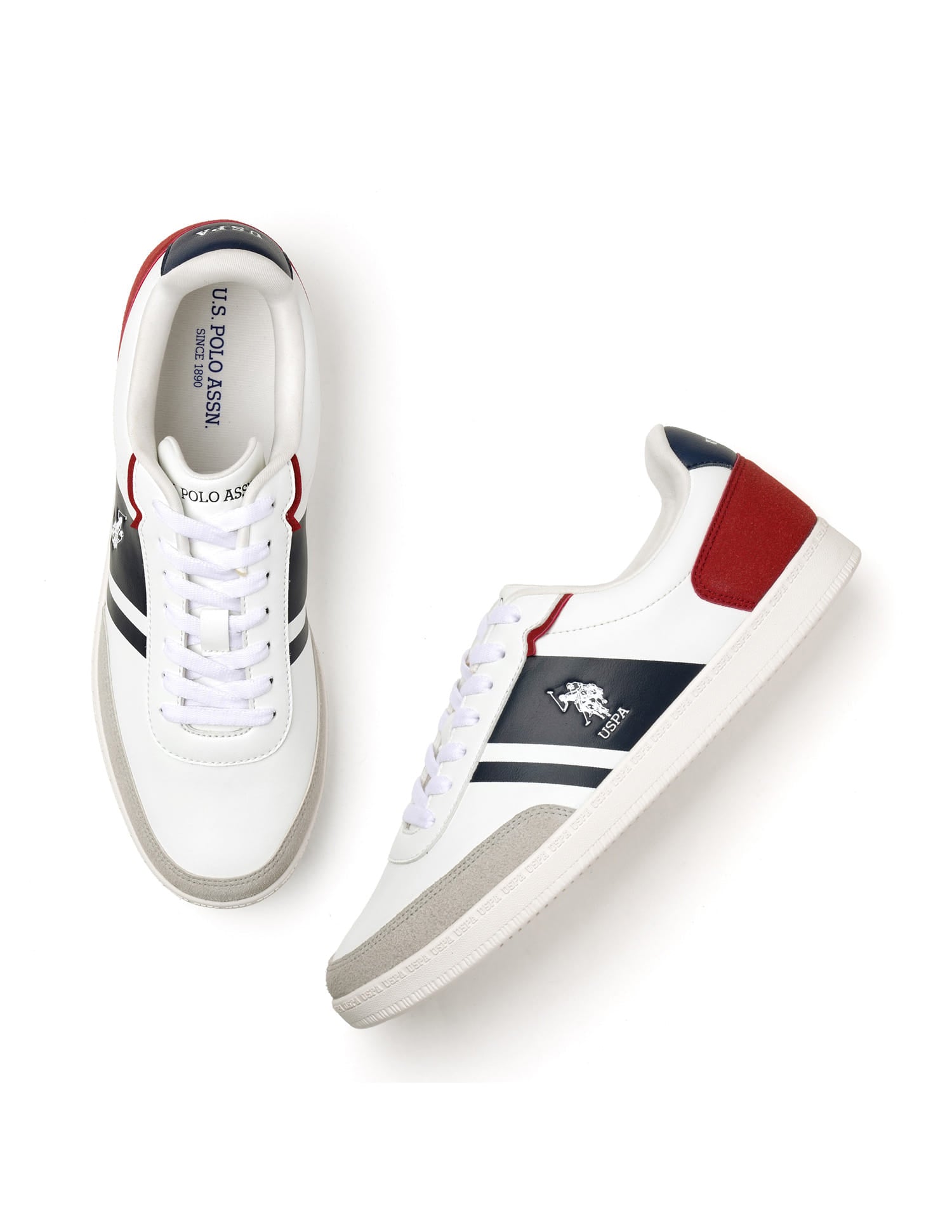 Men Hilton Suede Colourblocked Sneakers Multi-colour - U.S. Polo Assn. India | Large